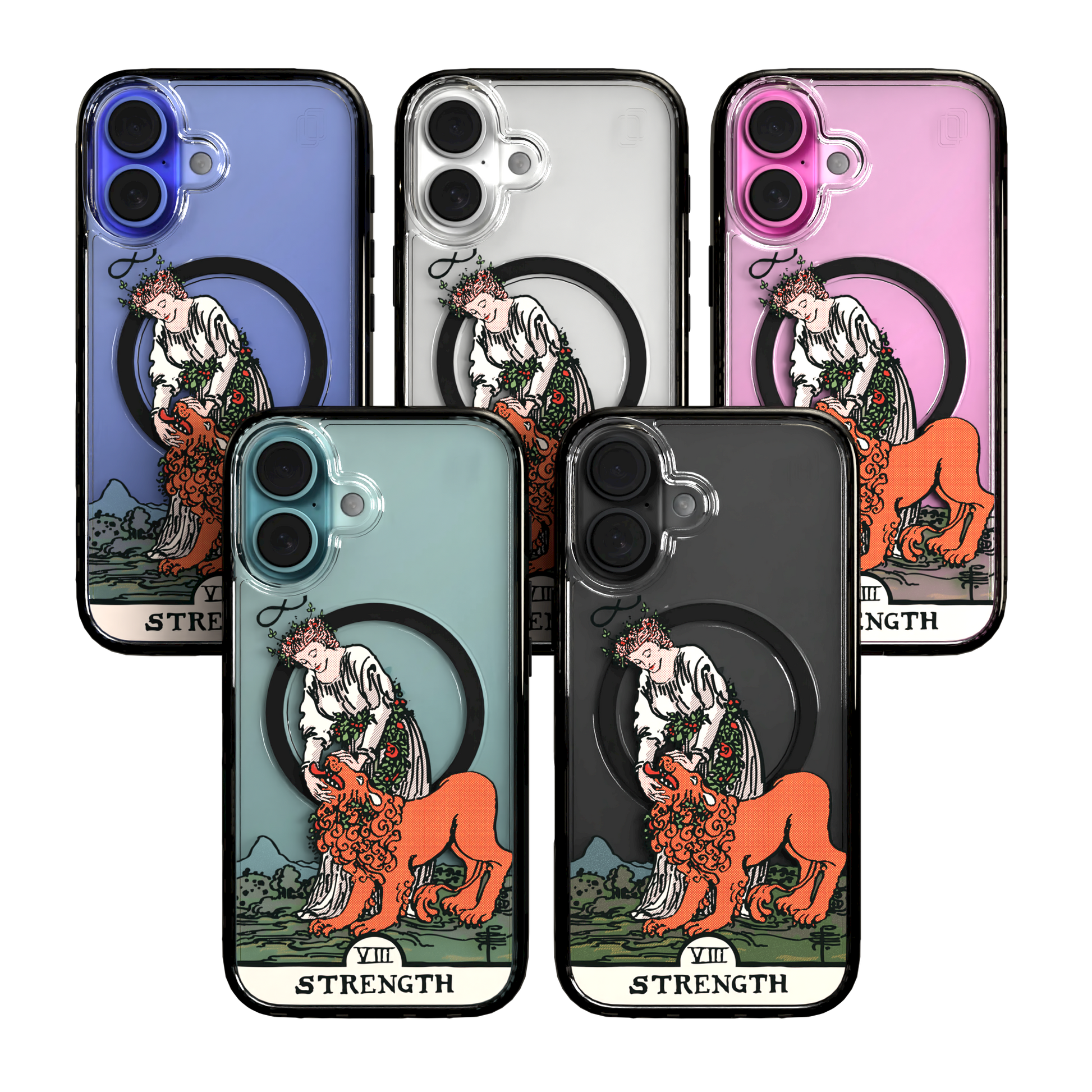 iPhone 16 Series | MagSafe | Tarot Collection | Strength Strength - Color / iPhone 16 / Black