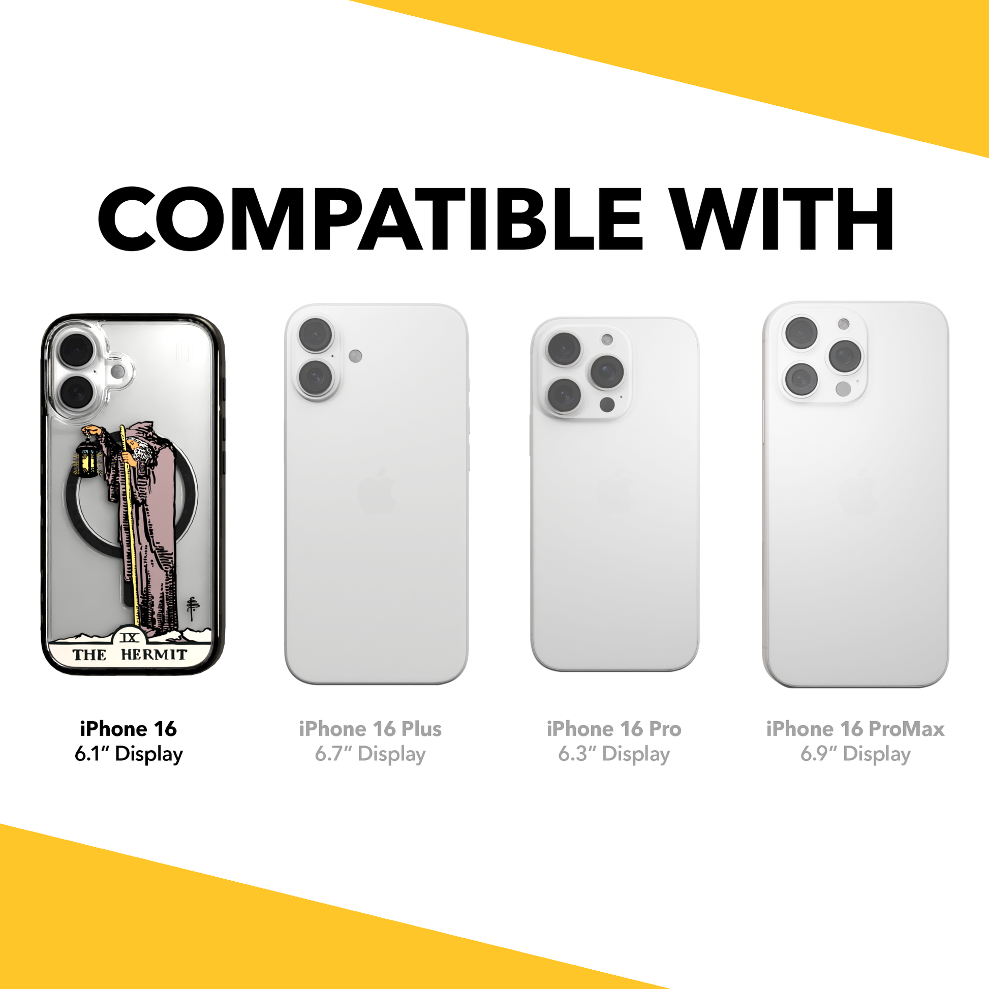 iPhone 16 Series | MagSafe | Tarot Collection | The Hermit The Hermit - Color / iPhone 16 / Black