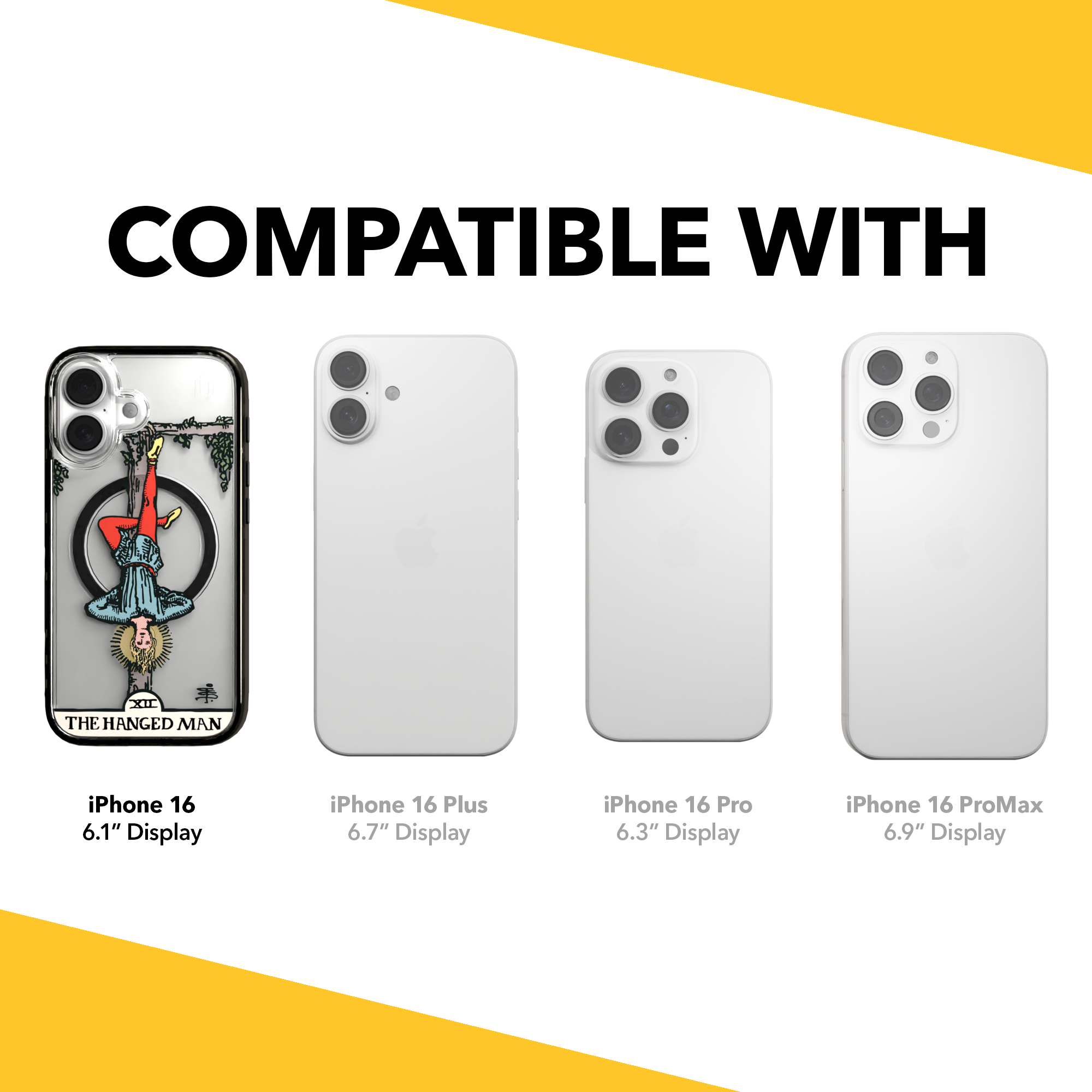 iPhone 16 Series | MagSafe | Tarot Collection | The Hanged Man The Hanged Man - Color / iPhone 16 / Black