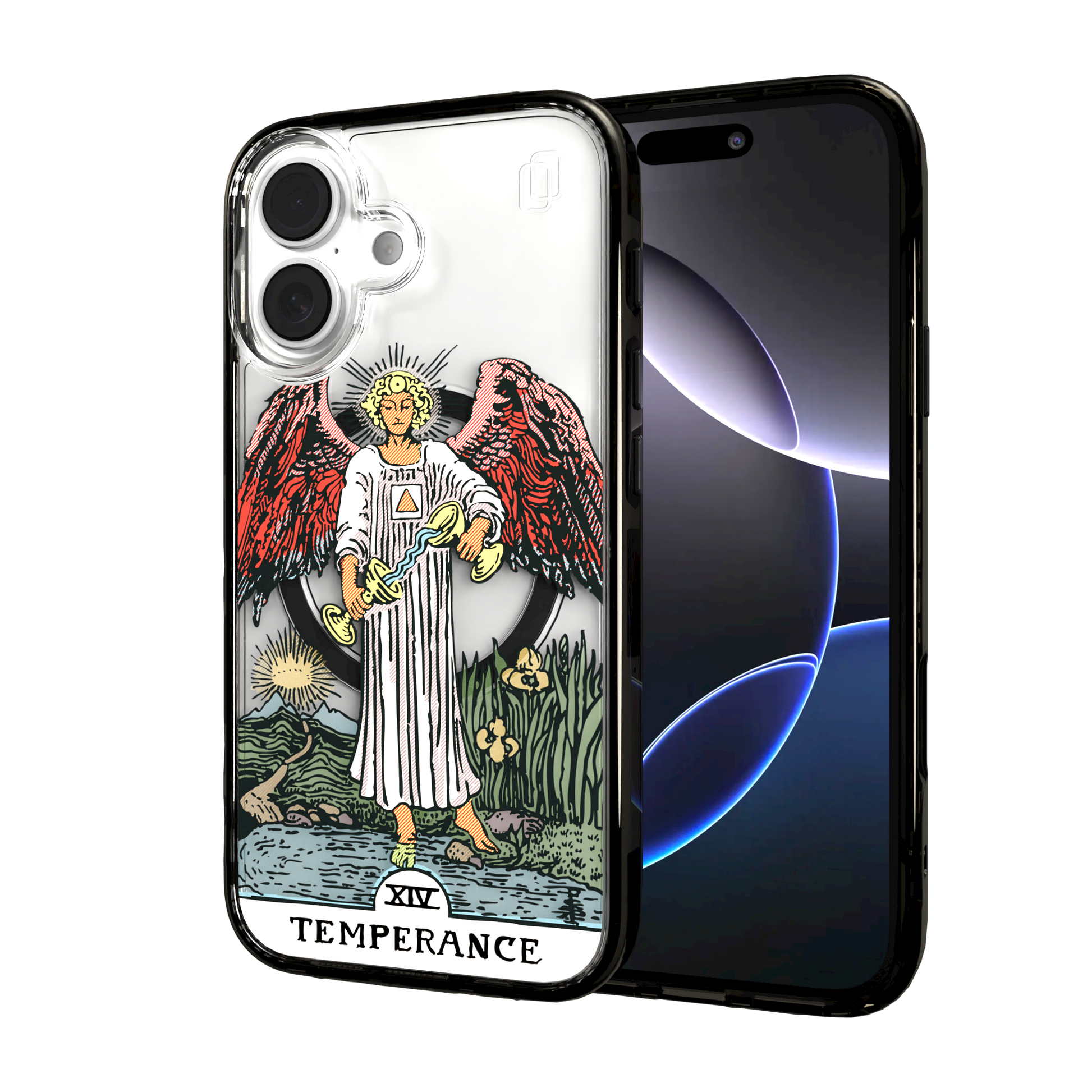 iPhone 16 Series | MagSafe | Tarot Collection | Temperance Temperance - Color / iPhone 16 / Black