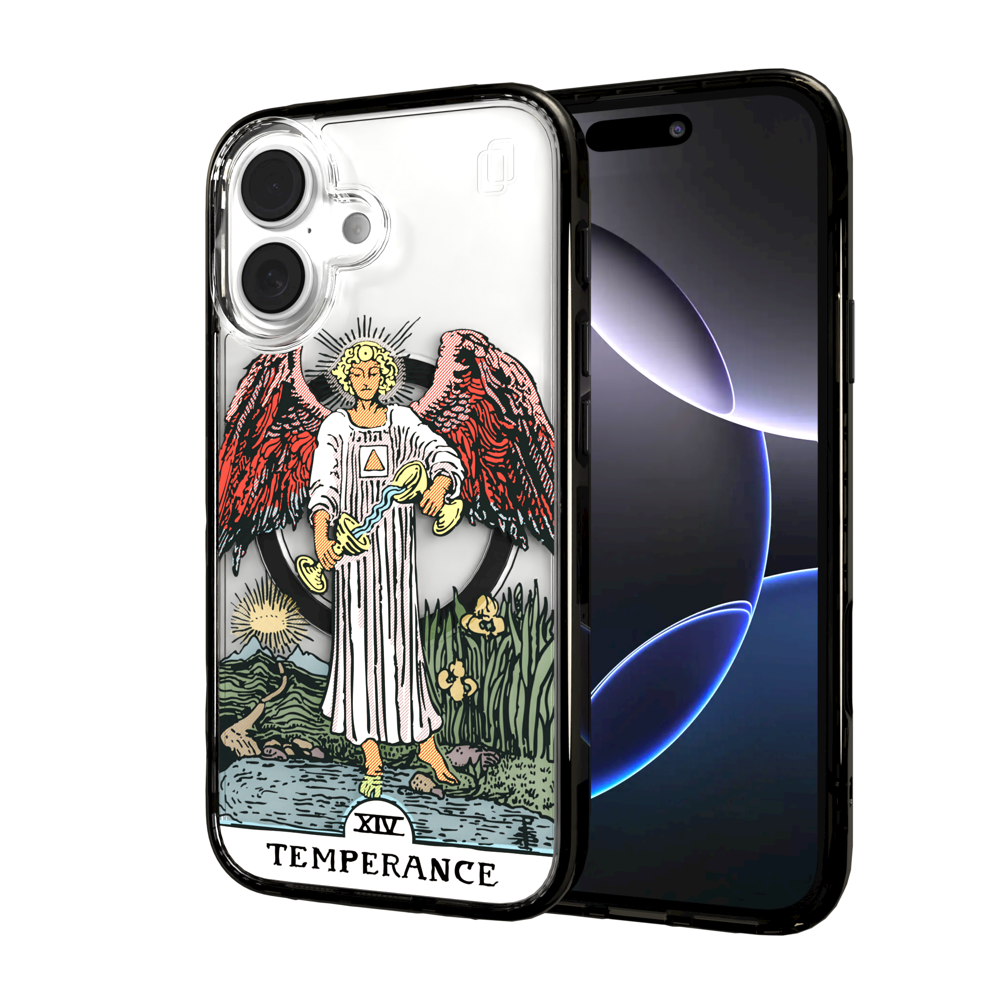 iPhone 16 Series | MagSafe | Tarot Collection | Temperance Temperance - Color / iPhone 16 / Black