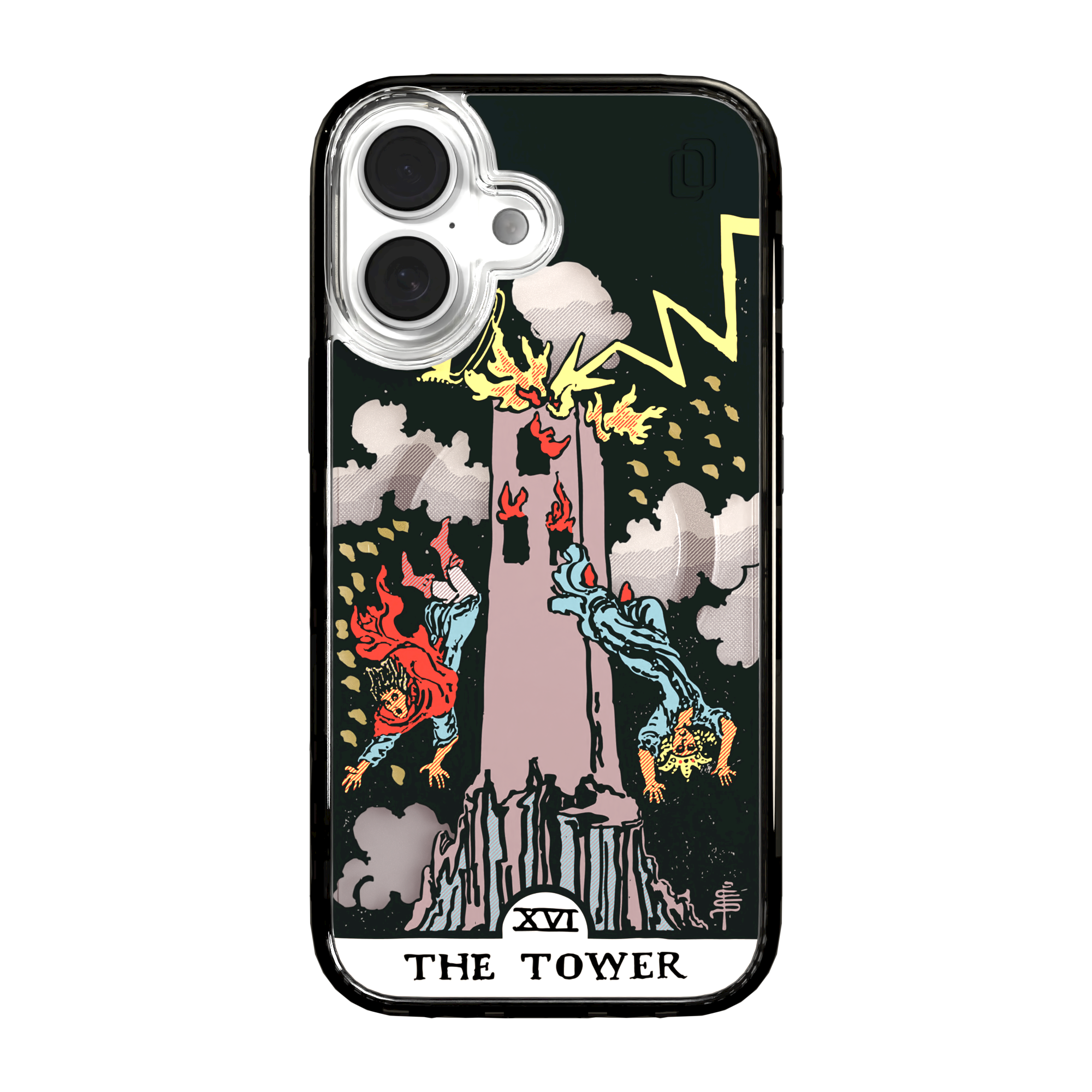 iPhone 16 Series | MagSafe | Tarot Collection | The Tower The Tower - Color / iPhone 16 / Black