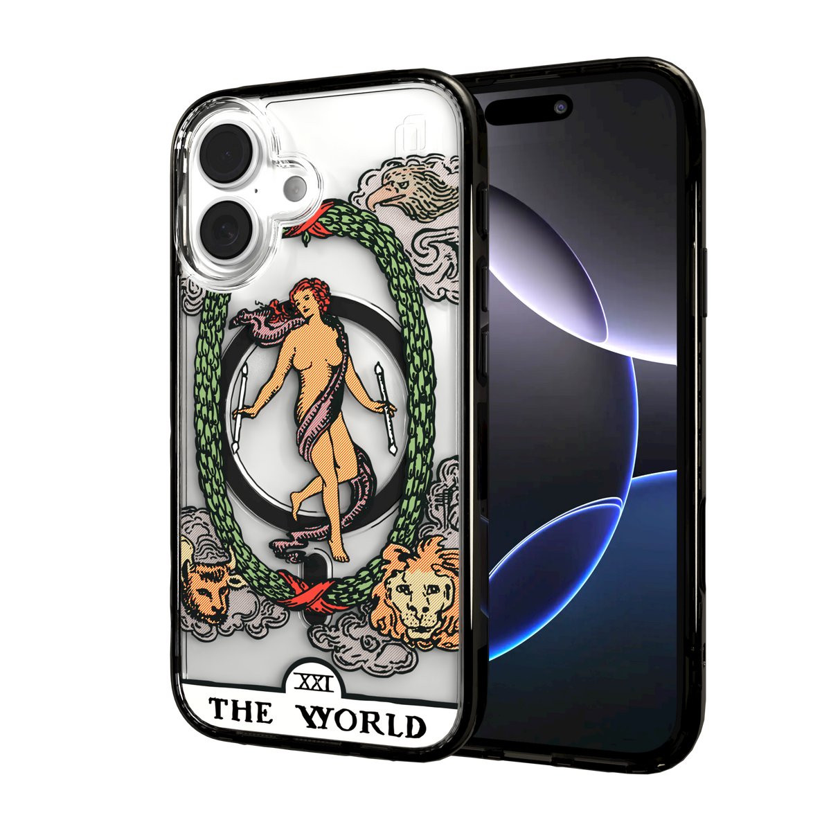 iPhone 16 Series | MagSafe | Tarot Collection | The World The World - Color / iPhone 16 / Black