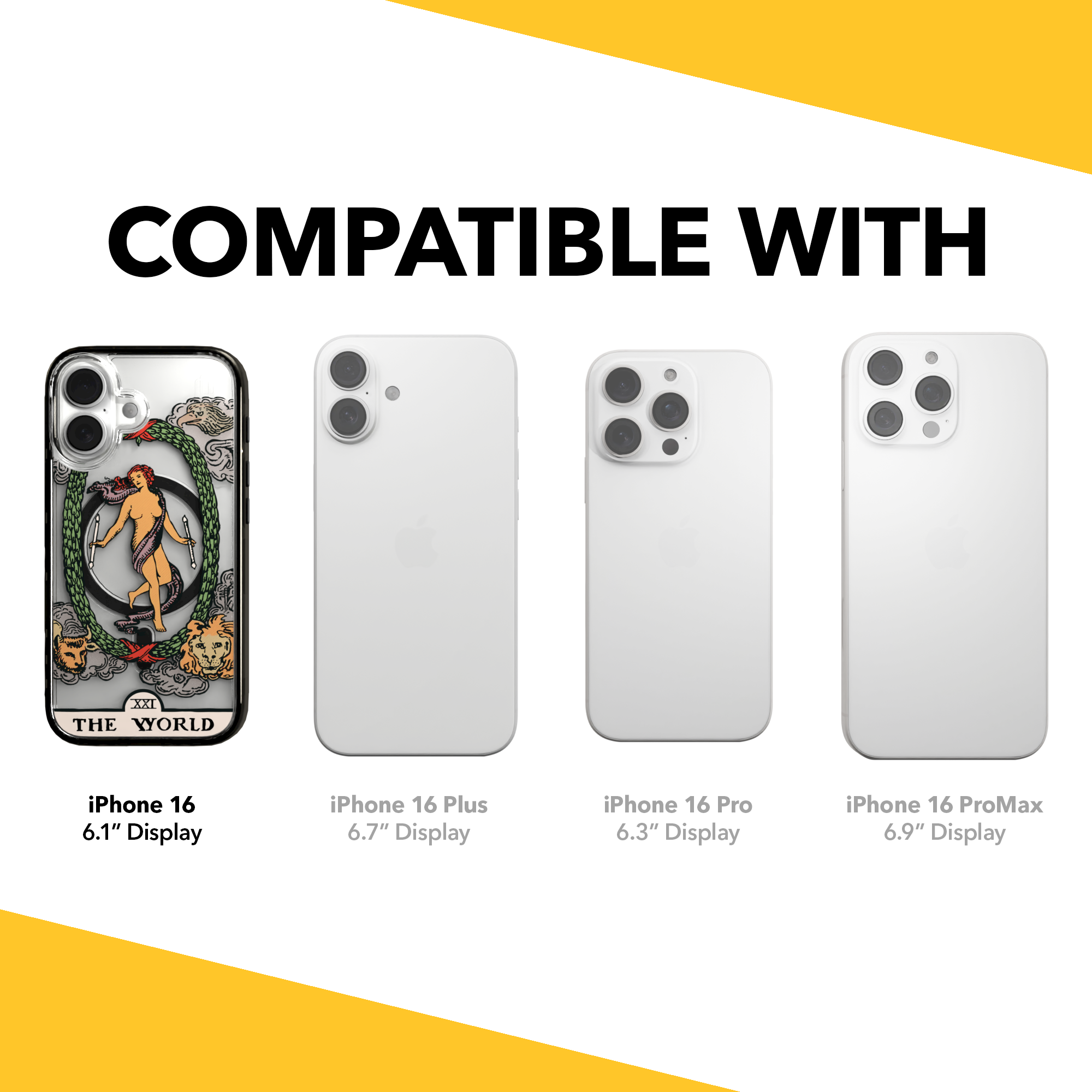 iPhone 16 Series | MagSafe | Tarot Collection | The World The World - Color / iPhone 16 / Black