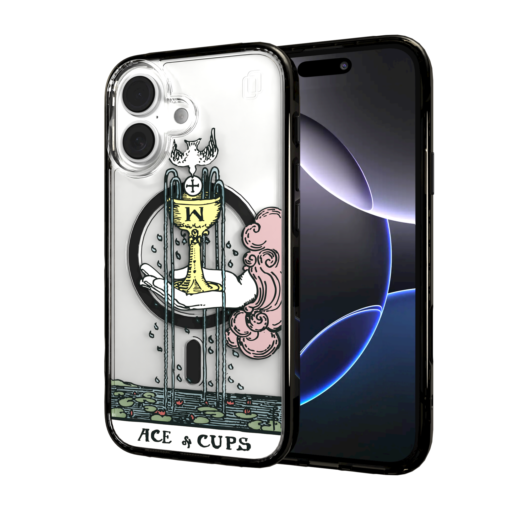 iPhone 16 Series | MagSafe | Tarot Collection | Ace of Cups Ace of Cups - Color / iPhone 16 / Black