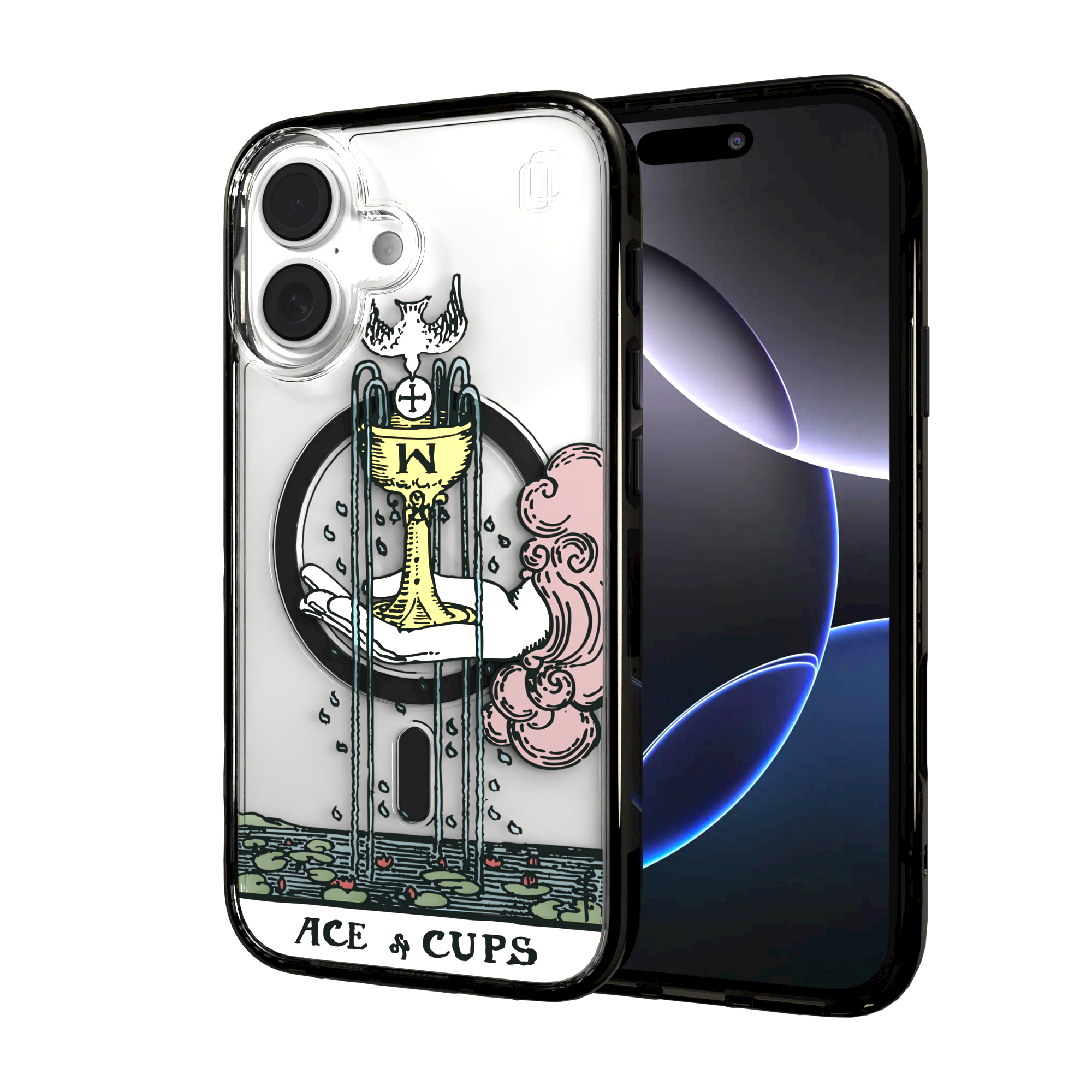 iPhone 16 Series | MagSafe | Tarot Collection | Ace of Cups Ace of Cups - Color / iPhone 16 / Black