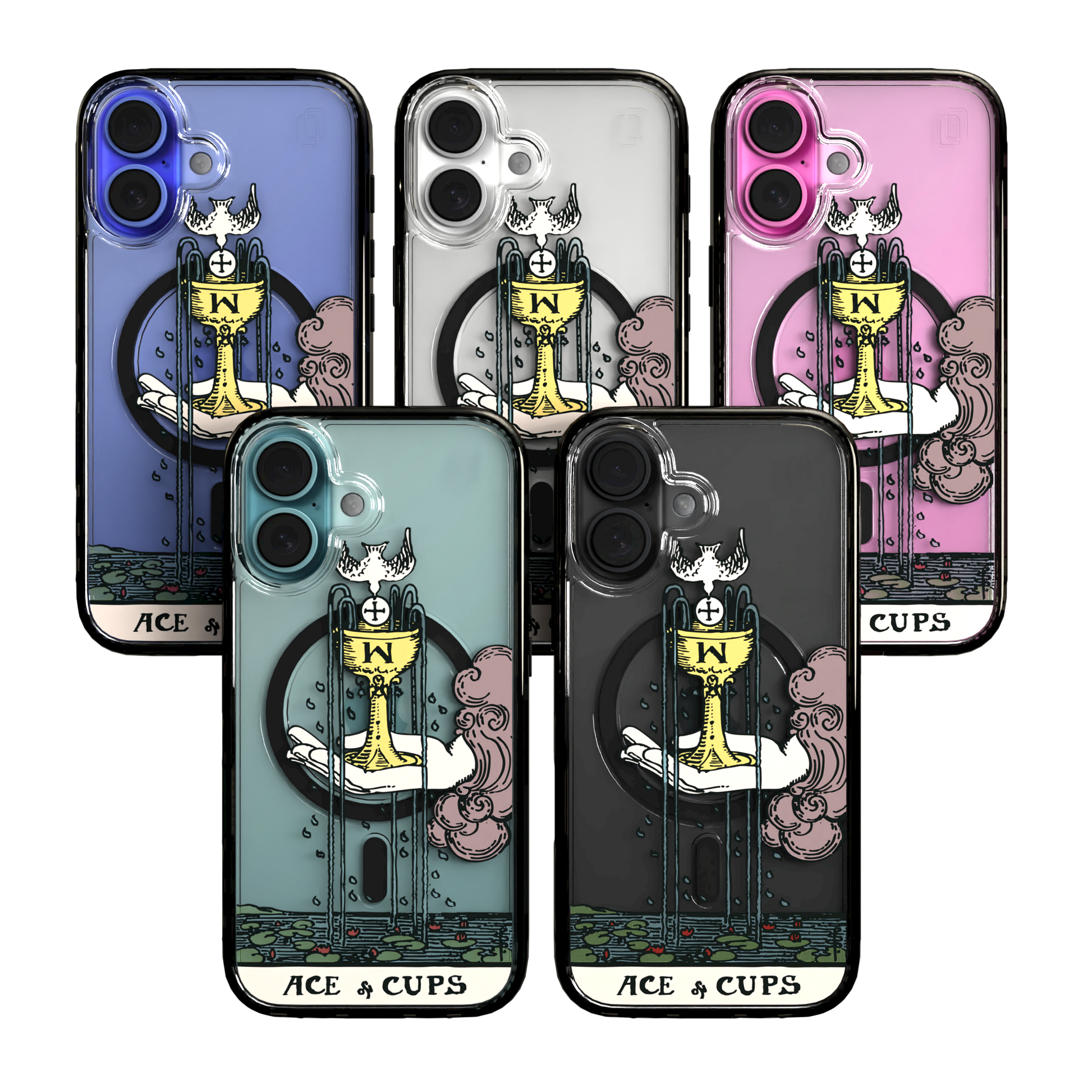 iPhone 16 Series | MagSafe | Tarot Collection | Ace of Cups Ace of Cups - Color / iPhone 16 / Black