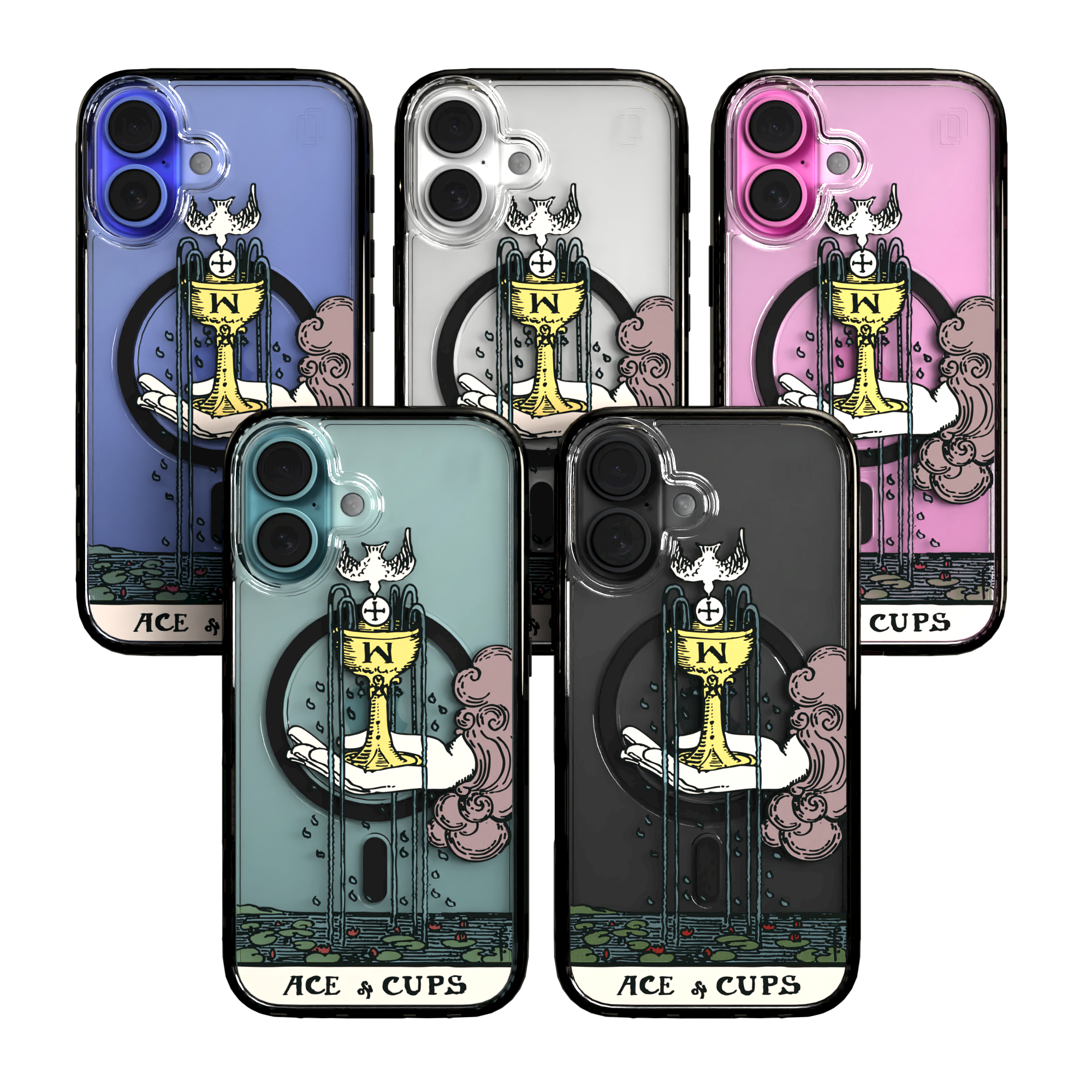 iPhone 16 Series | MagSafe | Tarot Collection | Ace of Cups Ace of Cups - Color / iPhone 16 / Black