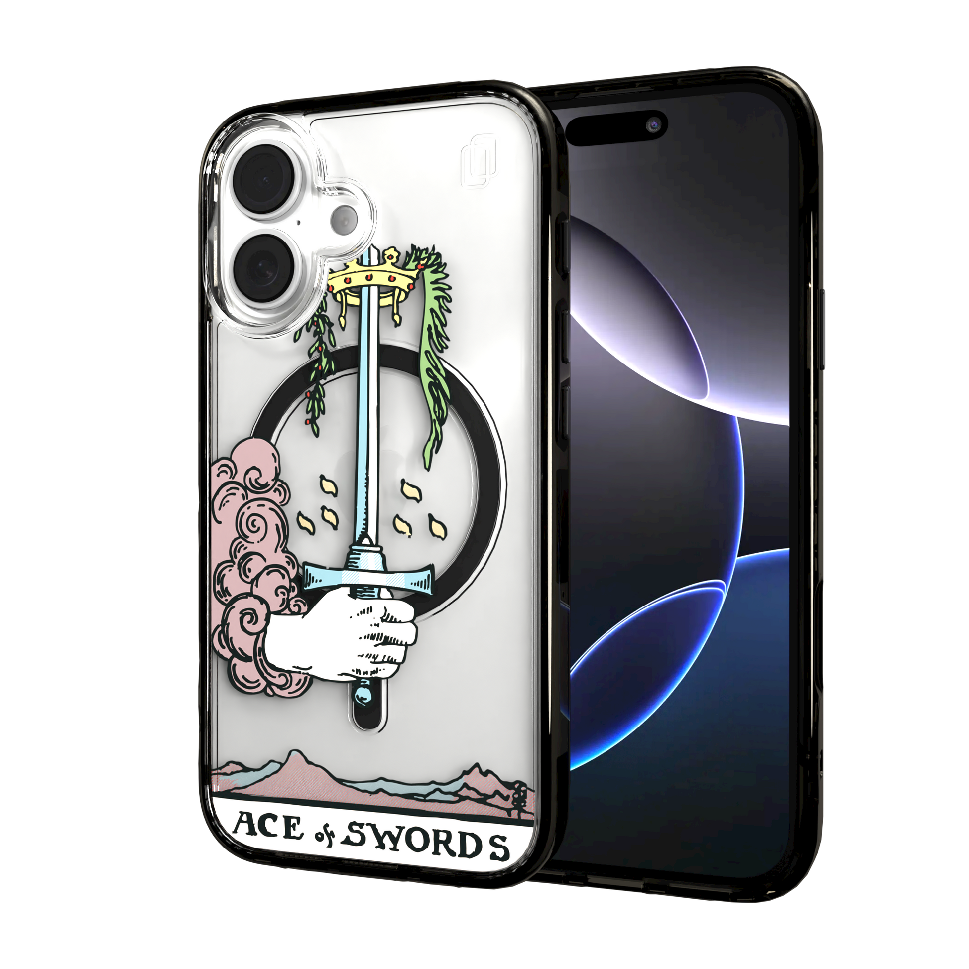iPhone 16 Series | MagSafe | Tarot Collection | Ace of Swords Ace of Swords - Color / iPhone 16 / Black
