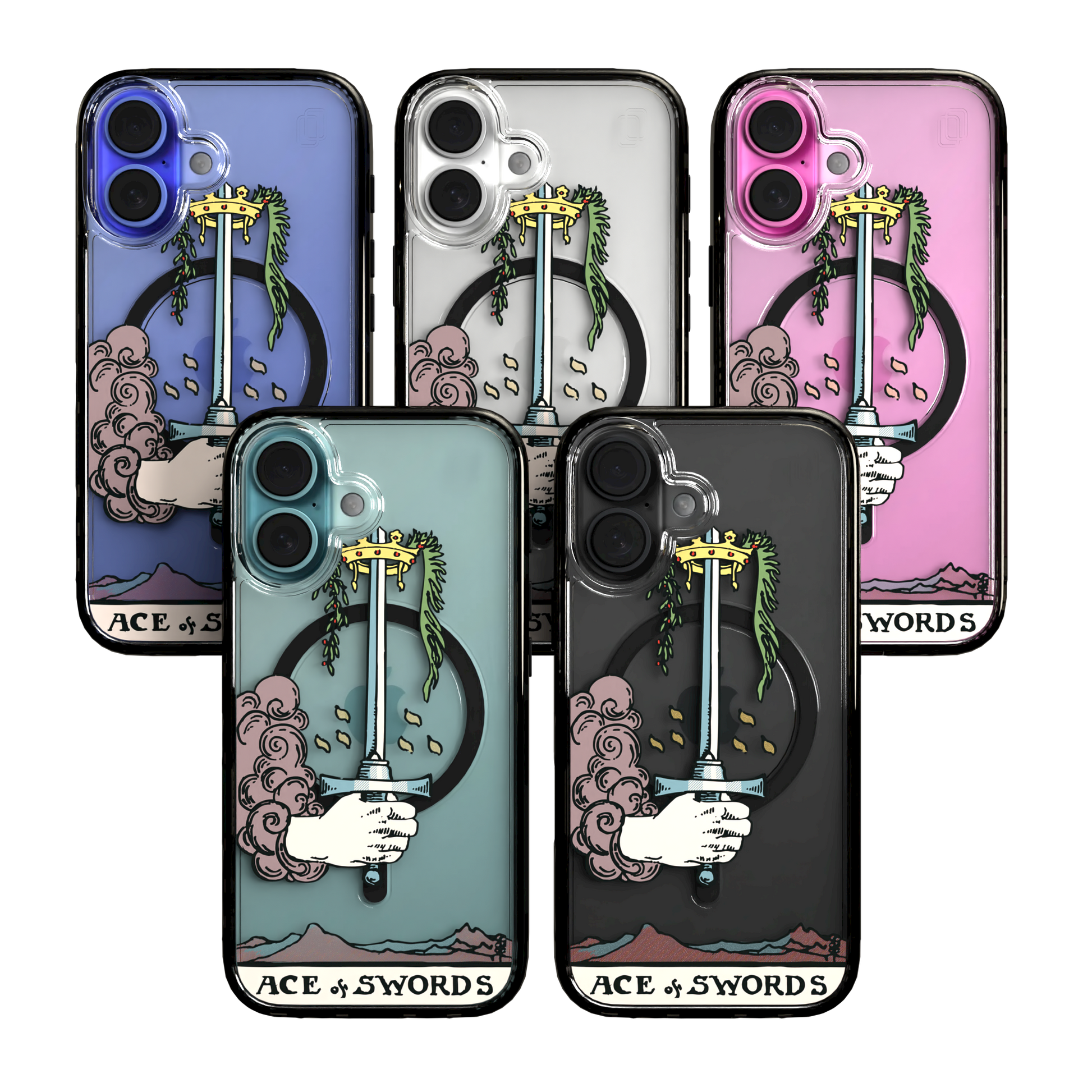 iPhone 16 Series | MagSafe | Tarot Collection | Ace of Swords Ace of Swords - Color / iPhone 16 / Black