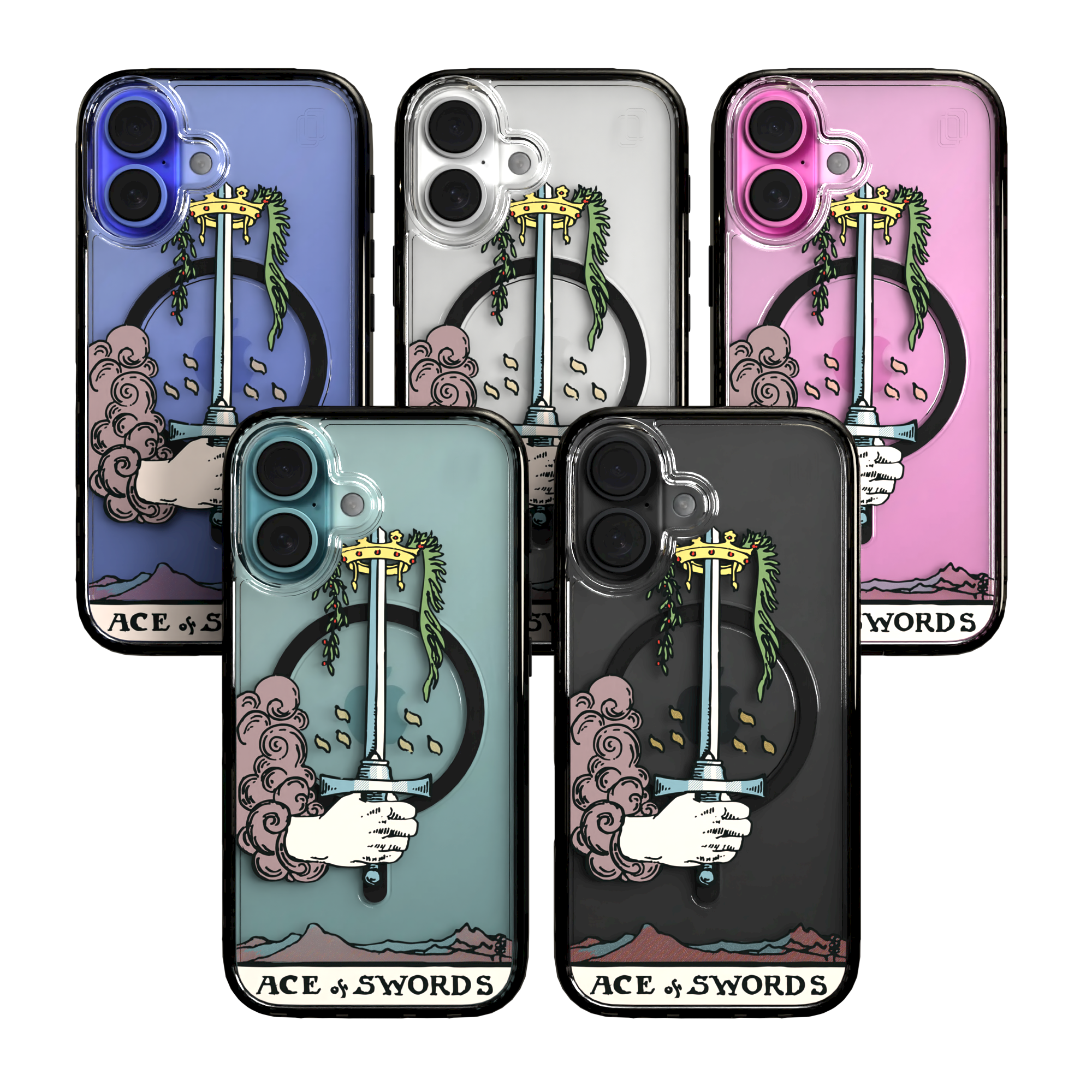 iPhone 16 Series | MagSafe | Tarot Collection | Ace of Swords Ace of Swords - Color / iPhone 16 / Black