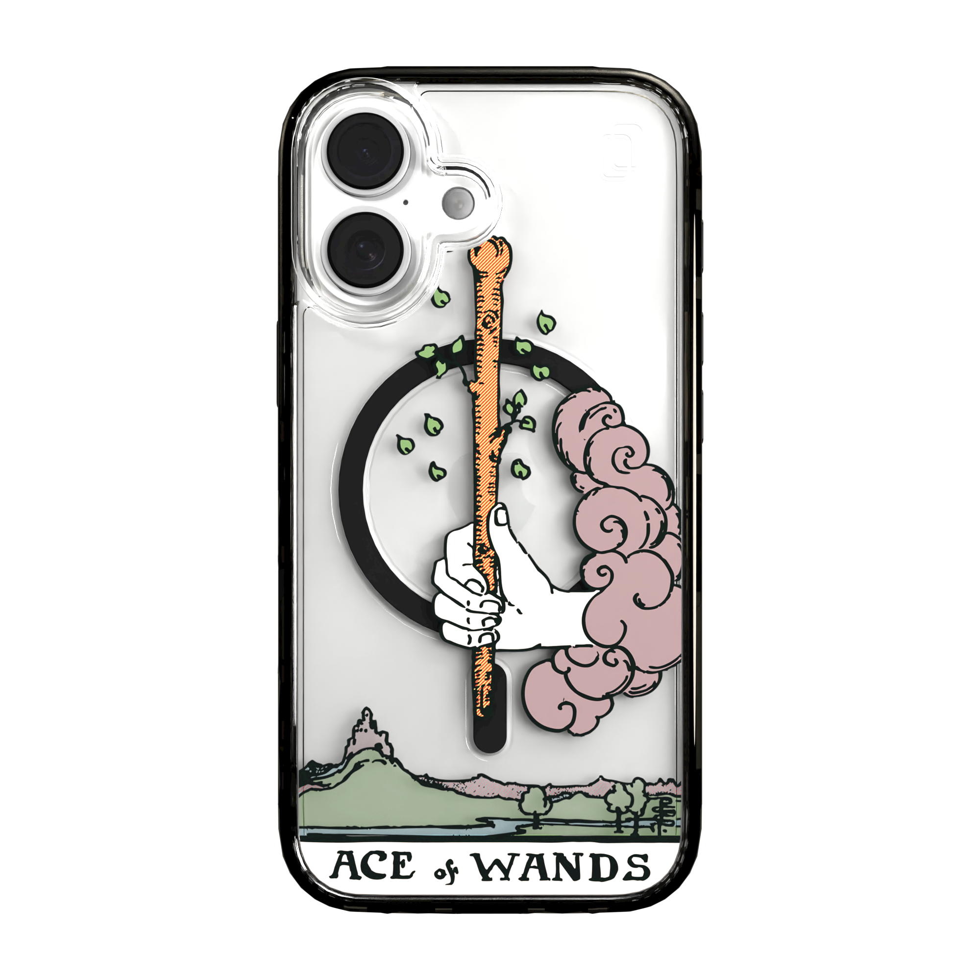 iPhone 16 Series | MagSafe | Tarot Collection | Ace of Wands Ace of Wands - Color / iPhone 16 / Black
