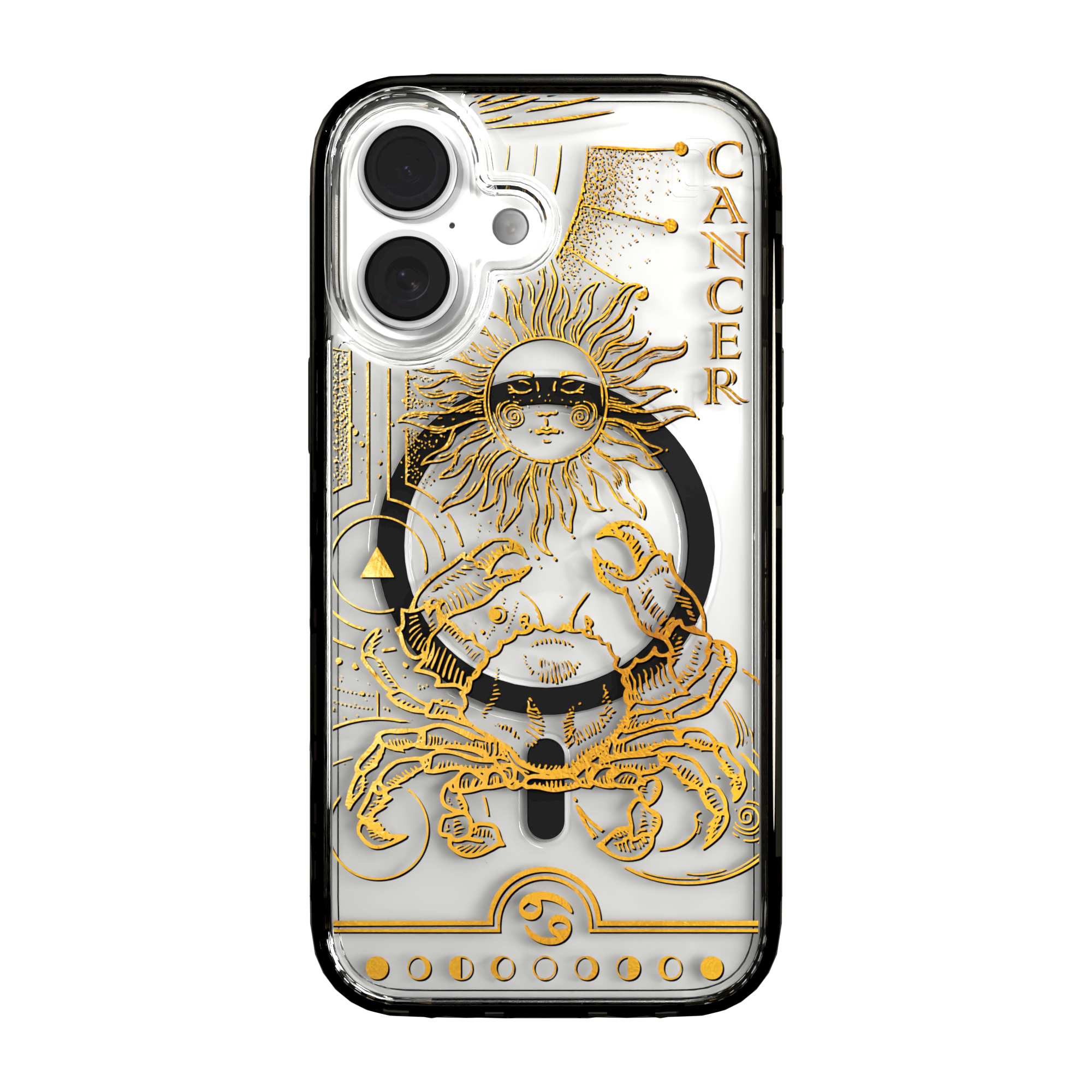 iPhone 16 Series | MagSafe | Zodiac Collection | Cancer Cancer Gold / iPhone 16 / Black