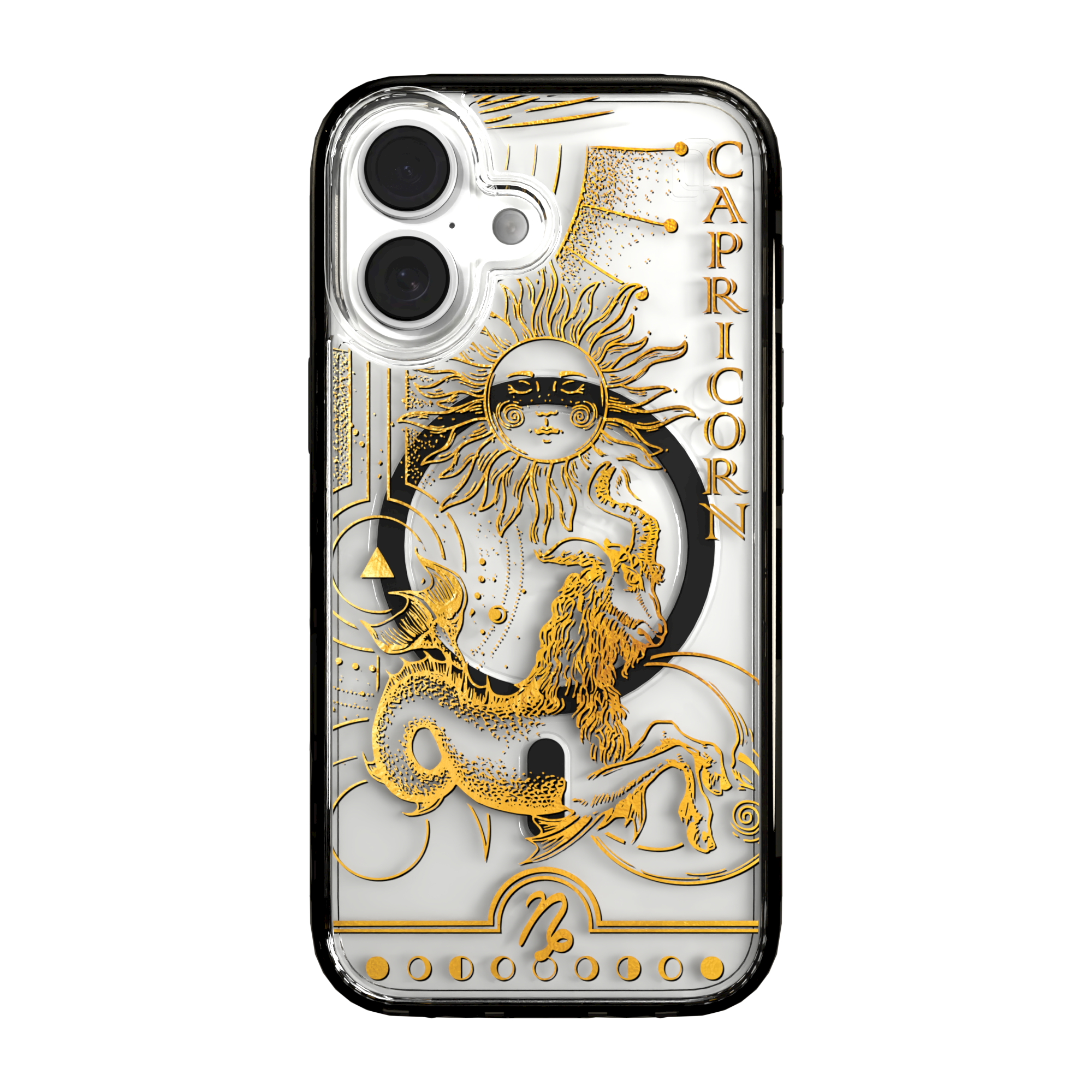 iPhone 16 Series | MagSafe | Zodiac Collection |Capricorn Capricorn Gold / iPhone 16 / Black