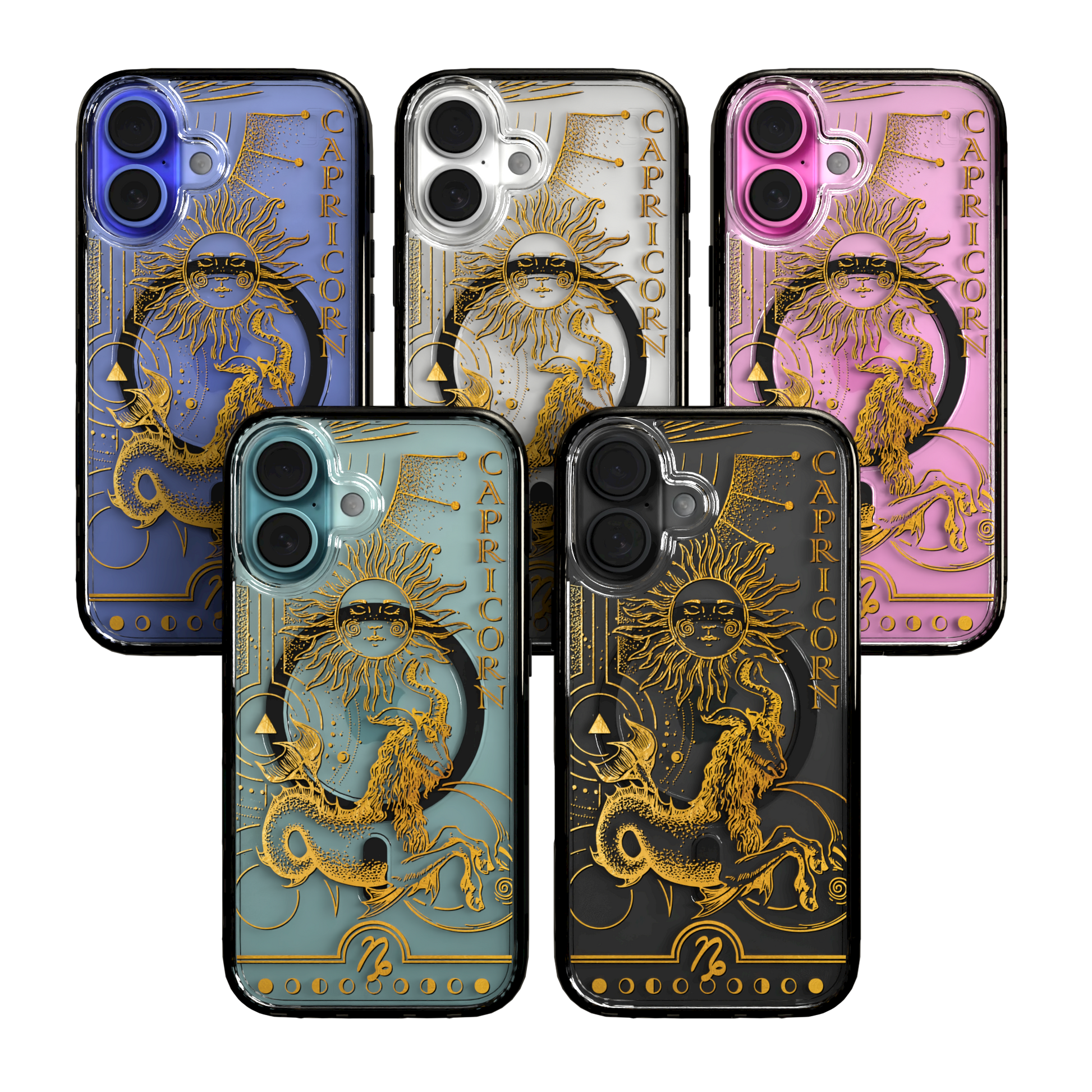 iPhone 16 Series | MagSafe | Zodiac Collection |Capricorn Capricorn Gold / iPhone 16 / Black