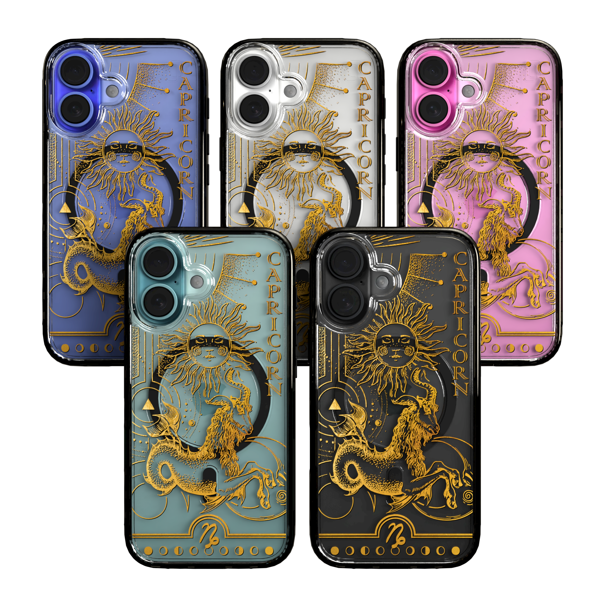 iPhone 16 Series | MagSafe | Zodiac Collection |Capricorn Capricorn Gold / iPhone 16 / Black