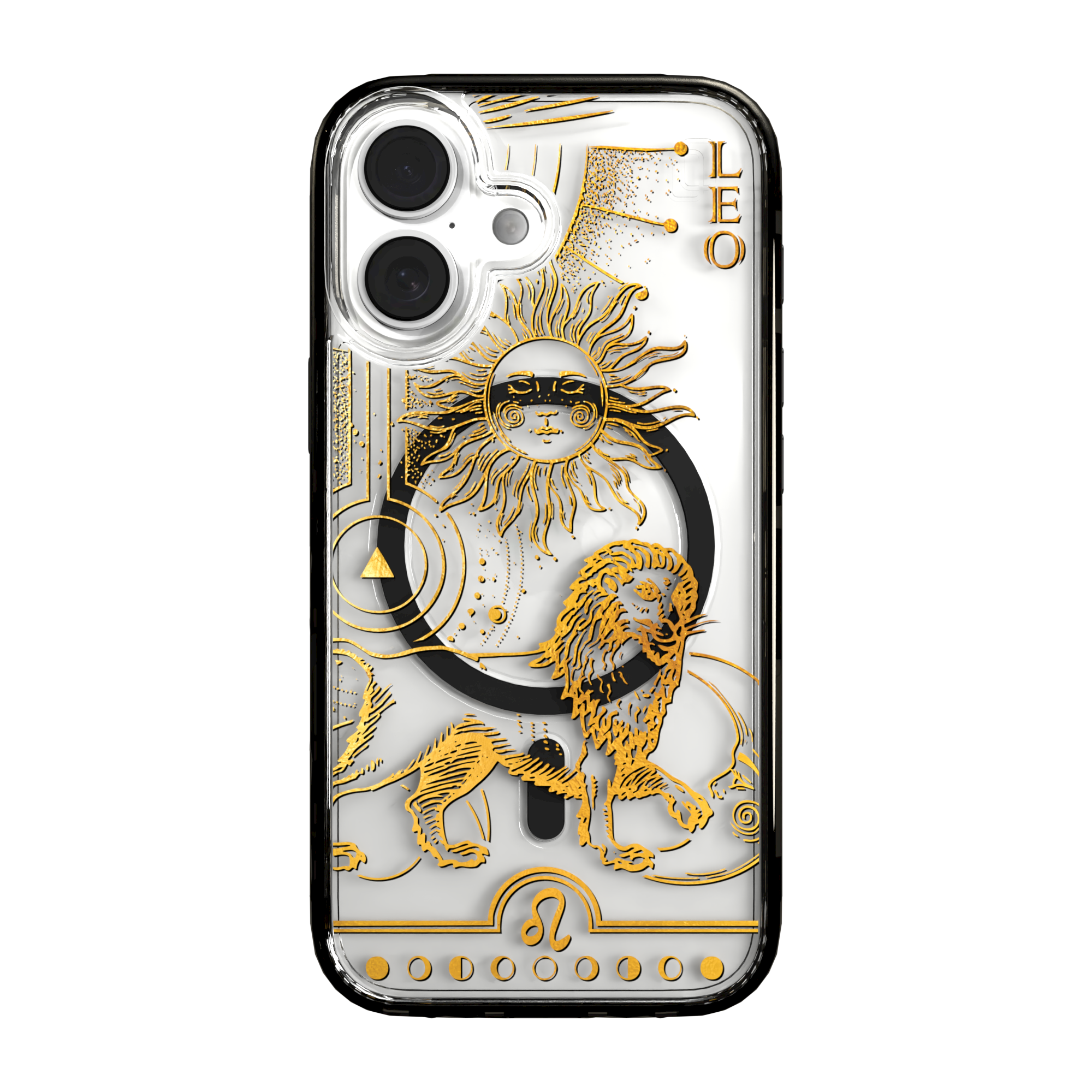 iPhone 16 Series | MagSafe | Zodiac Collection | Leo Leo Gold / iPhone 16 / Black