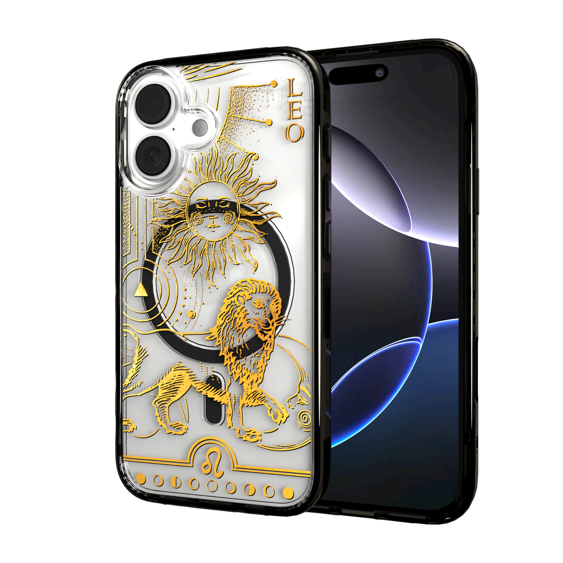 iPhone 16 Series | MagSafe | Zodiac Collection | Leo Leo Gold / iPhone 16 / Black