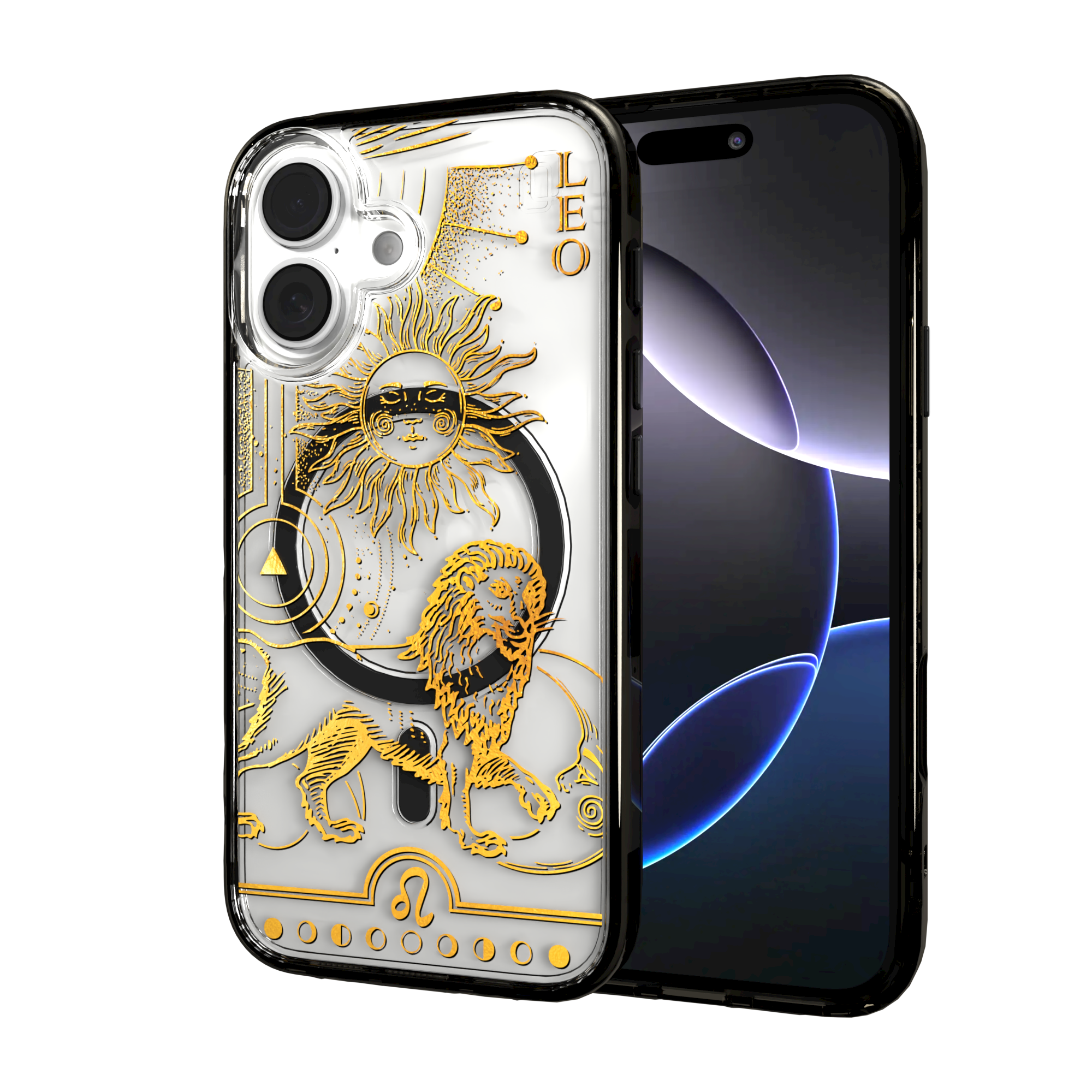 iPhone 16 Series | MagSafe | Zodiac Collection | Leo Leo Gold / iPhone 16 / Black