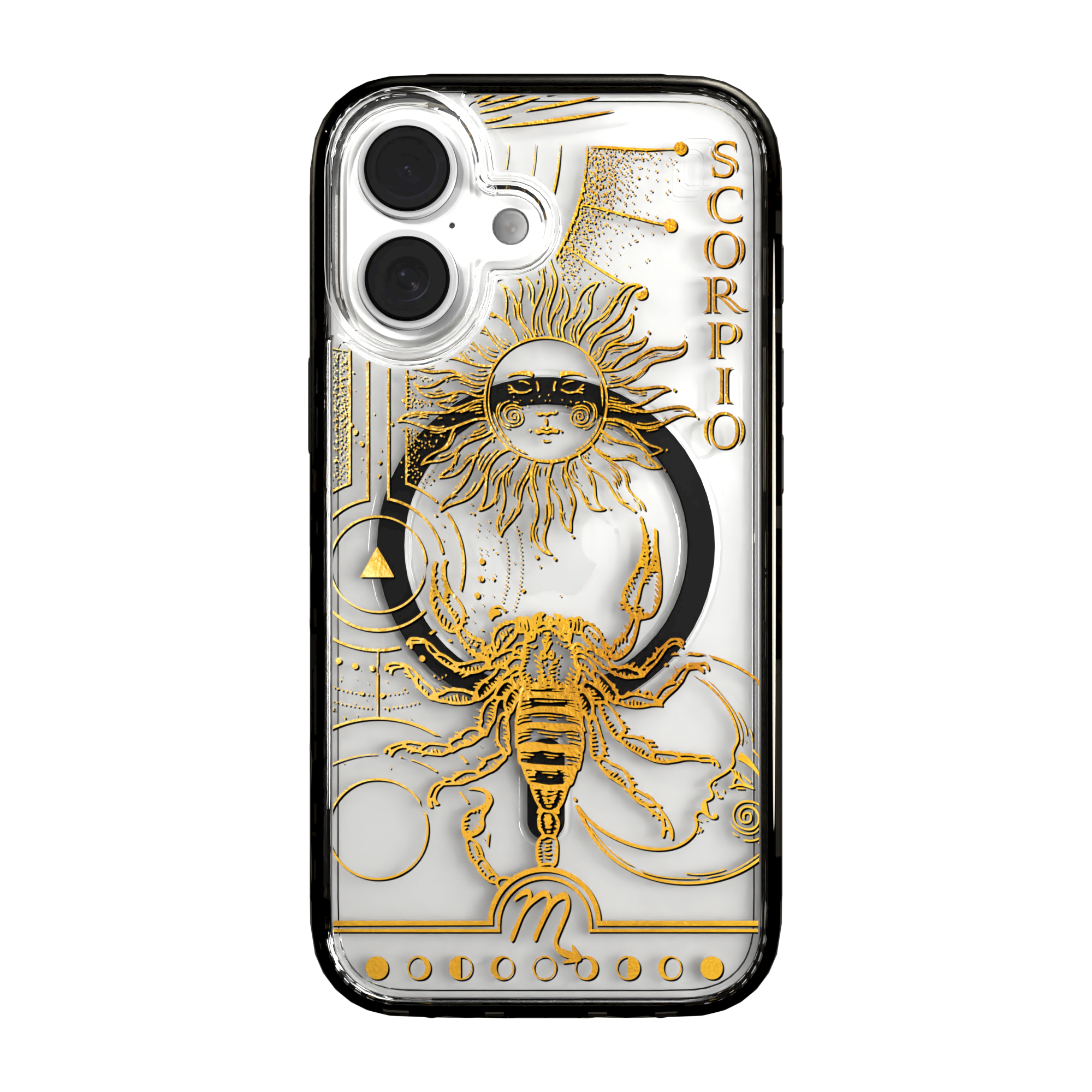 iPhone 16 Series | MagSafe | Zodiac Collection | Scorpio Scorpio Gold / iPhone 16 / Black
