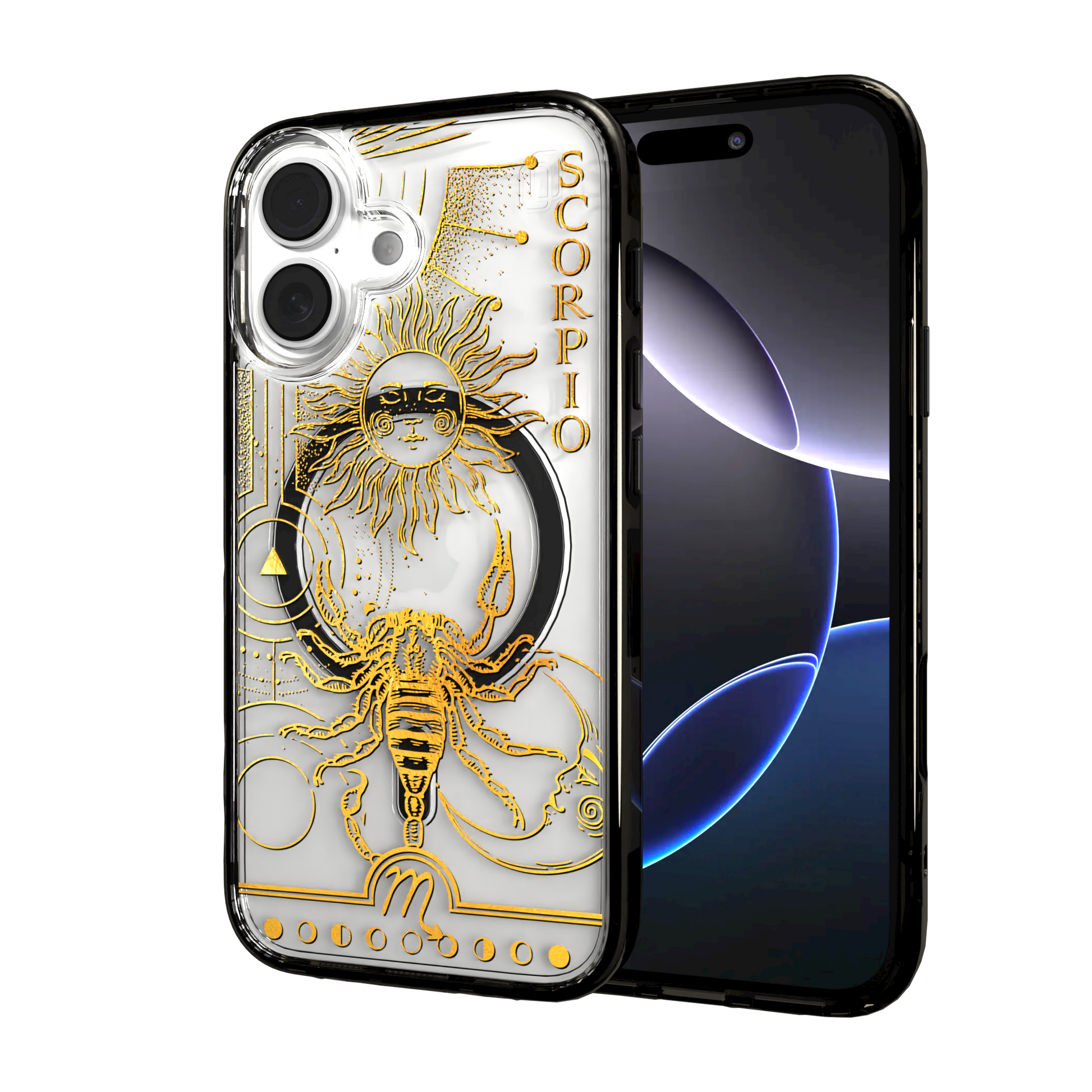 iPhone 16 Series | MagSafe | Zodiac Collection | Scorpio Scorpio Gold / iPhone 16 / Black