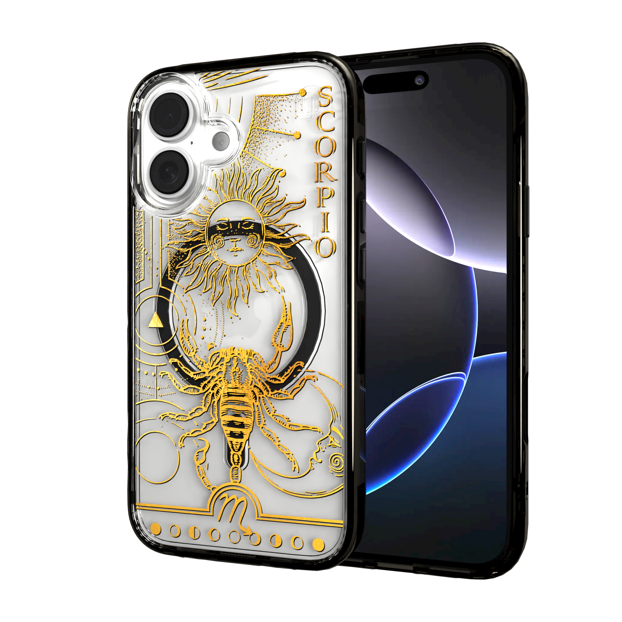 iPhone 16 Series | MagSafe | Zodiac Collection | Scorpio Scorpio Gold / iPhone 16 / Black