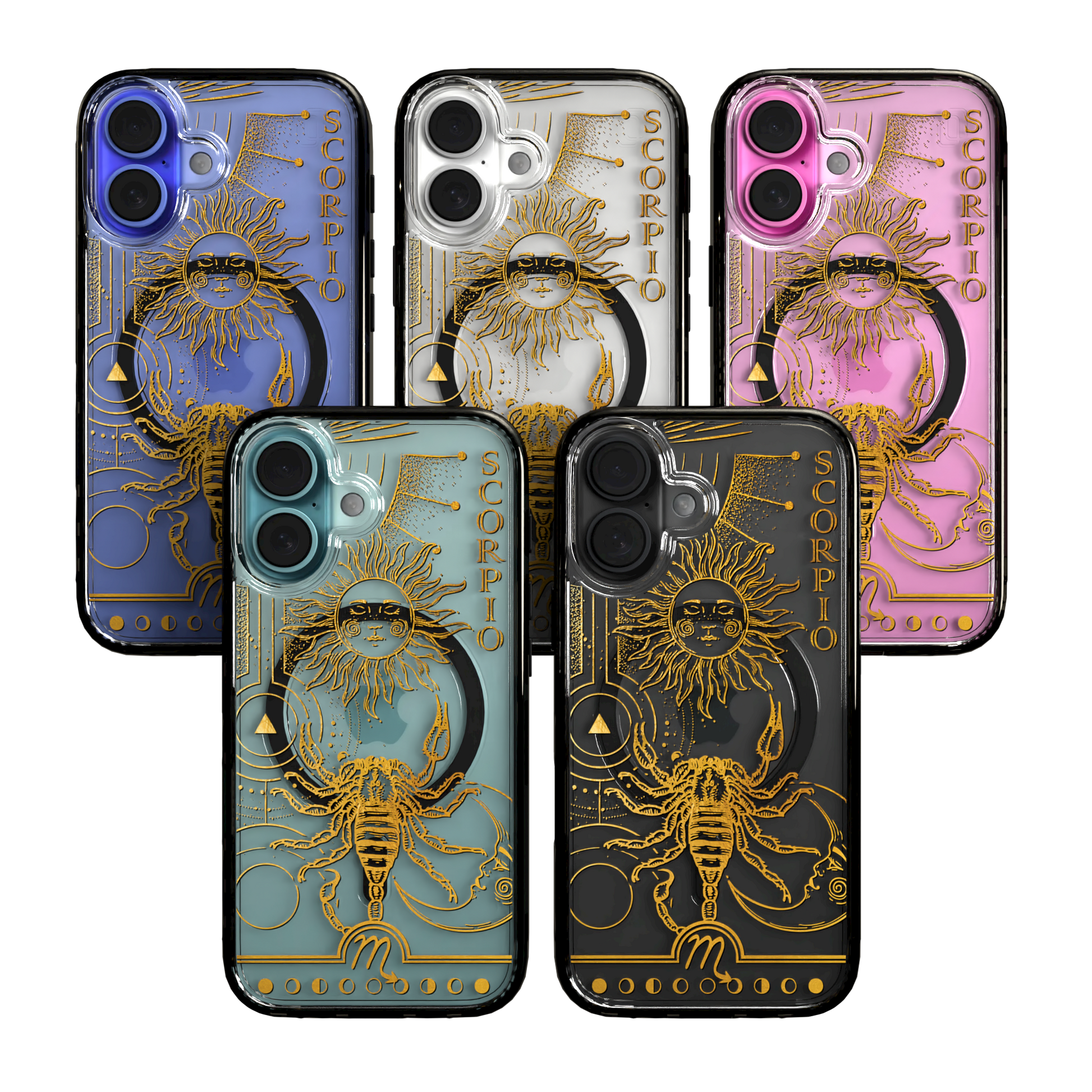 iPhone 16 Series | MagSafe | Zodiac Collection | Scorpio Scorpio Gold / iPhone 16 / Black