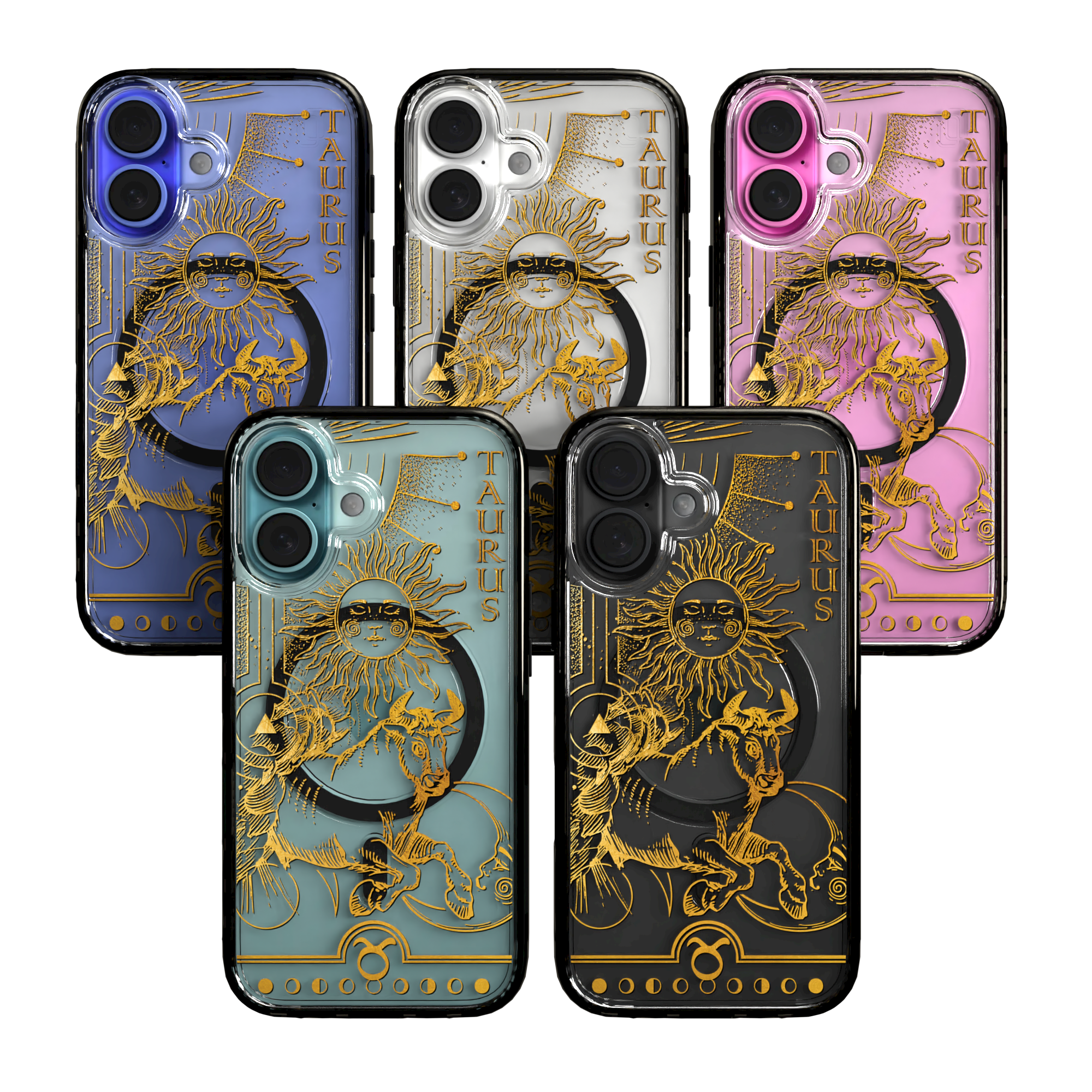 iPhone 16 Series | MagSafe | Zodiac Collection | Taurus Taurus Gold / iPhone 16 / Black