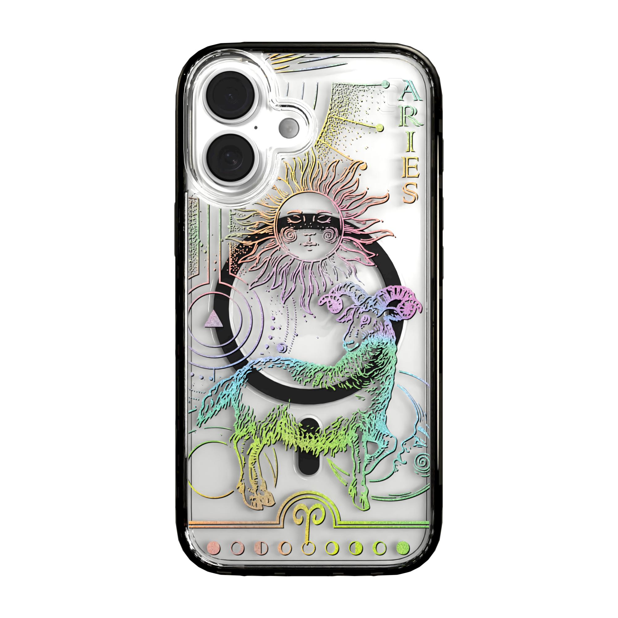 iPhone 16 Series | MagSafe | Zodiac Collection | Aries Aries Rainbow / iPhone 16 / Black