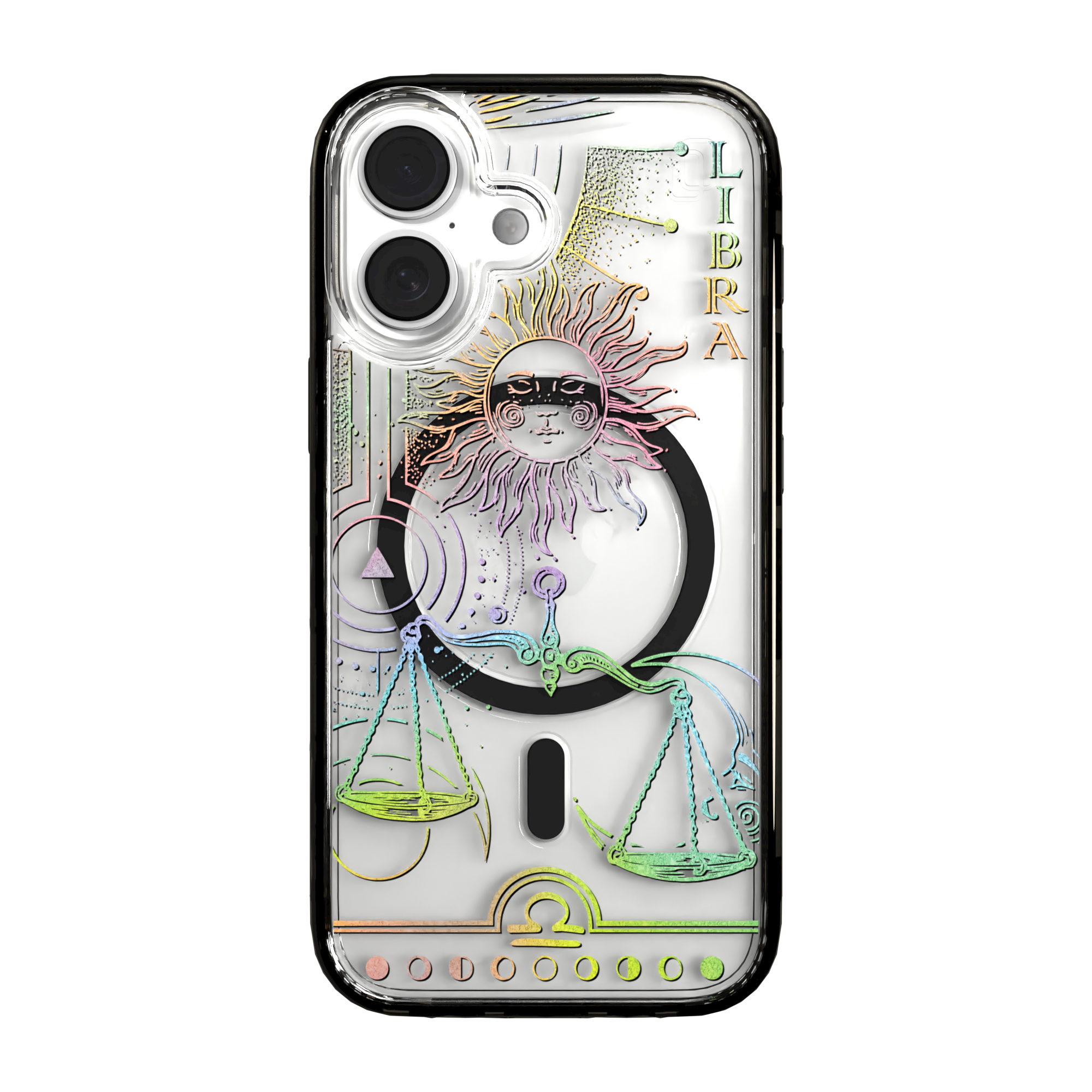 iPhone 16 Series | MagSafe | Zodiac Collection | Libra Libra Rainbow / iPhone 16 / Black