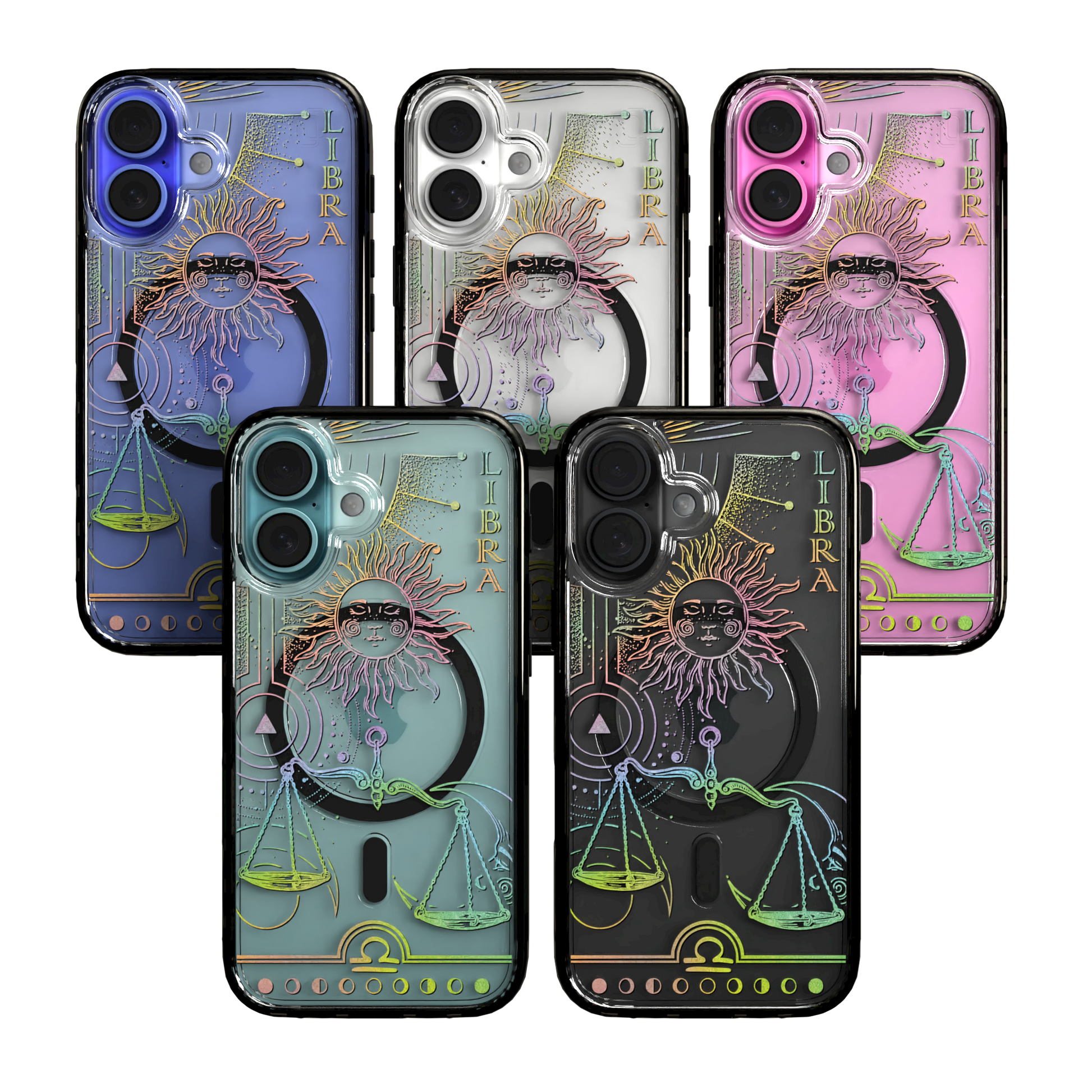 iPhone 16 Series | MagSafe | Zodiac Collection | Libra Libra Rainbow / iPhone 16 / Black
