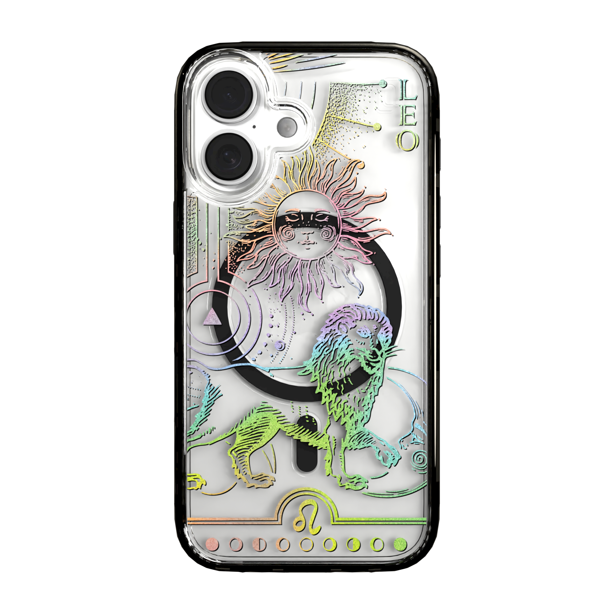 iPhone 16 Series | MagSafe | Zodiac Collection | Leo Leo Rainbow / iPhone 16 / Black