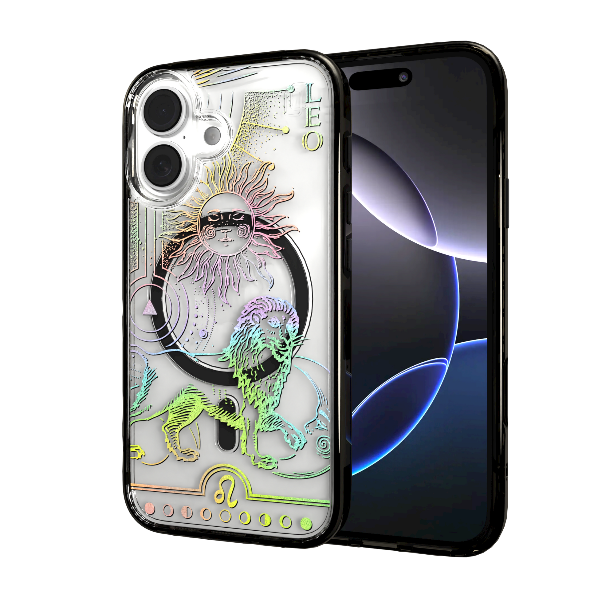 iPhone 16 Series | MagSafe | Zodiac Collection | Leo Leo Rainbow / iPhone 16 / Black
