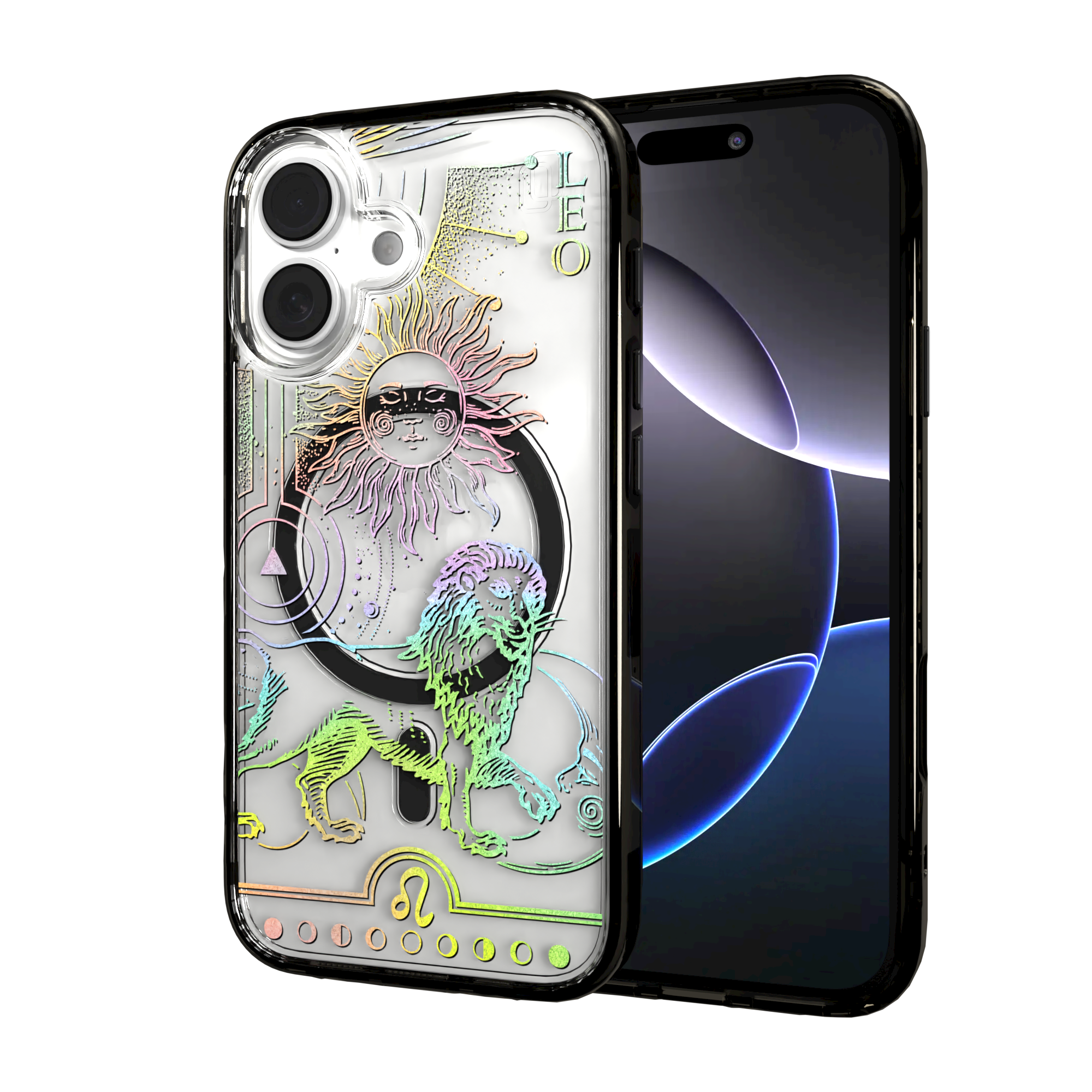 iPhone 16 Series | MagSafe | Zodiac Collection | Leo Leo Rainbow / iPhone 16 / Black