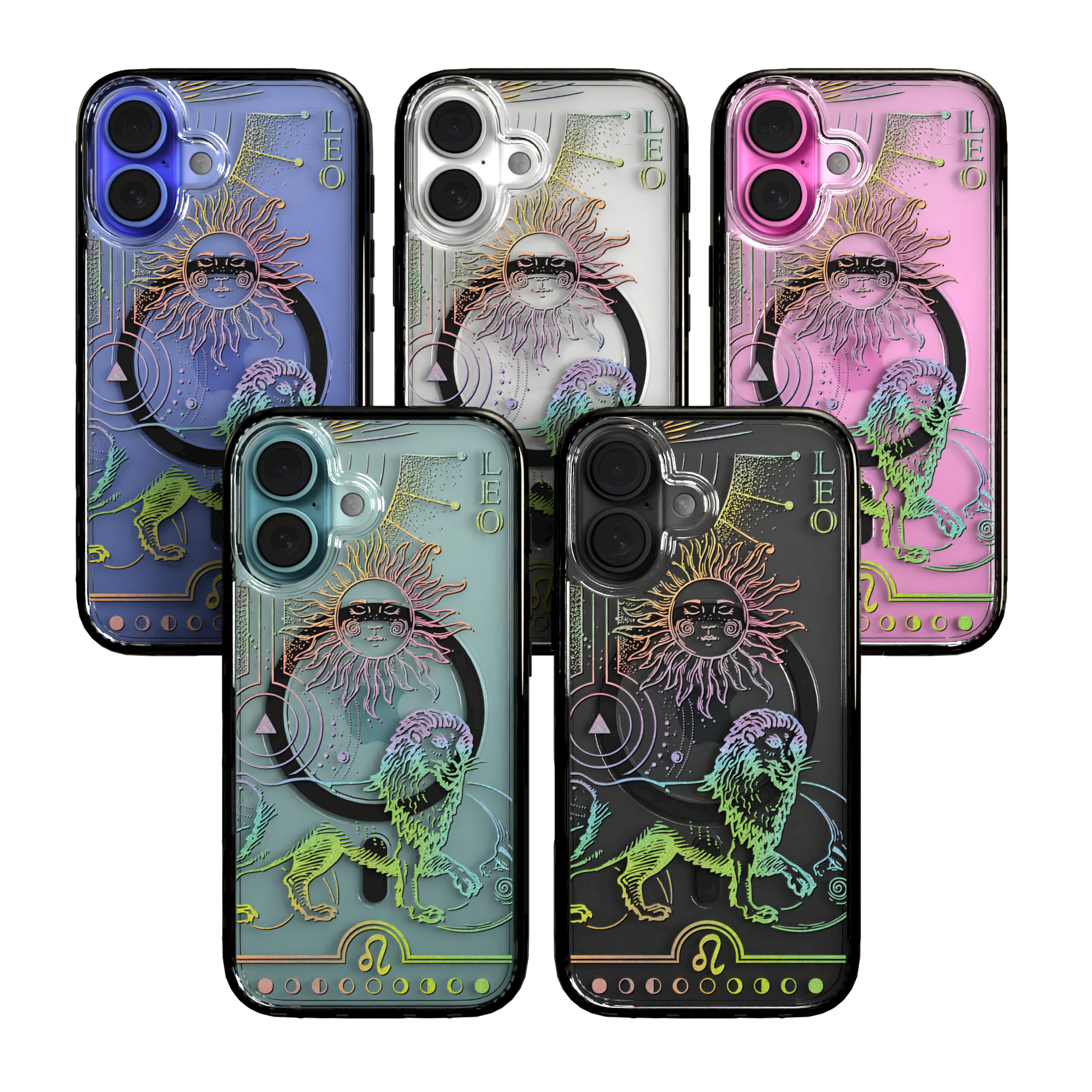 iPhone 16 Series | MagSafe | Zodiac Collection | Leo Leo Rainbow / iPhone 16 / Black