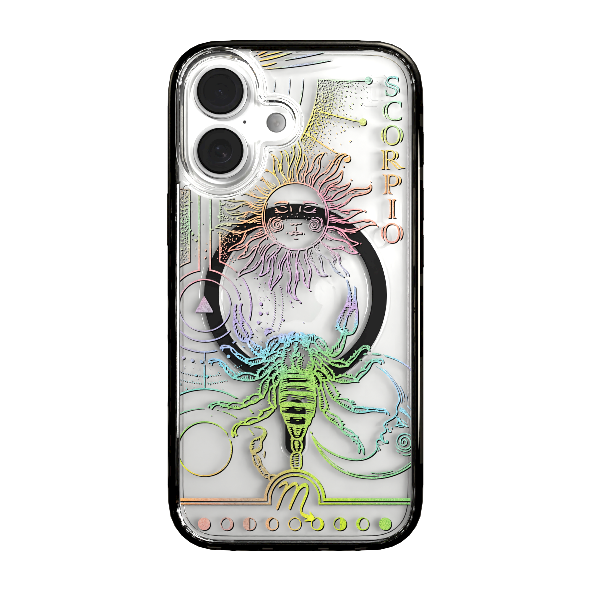 iPhone 16 Series | MagSafe | Zodiac Collection | Scorpio Scorpio Rainbow / iPhone 16 / Black