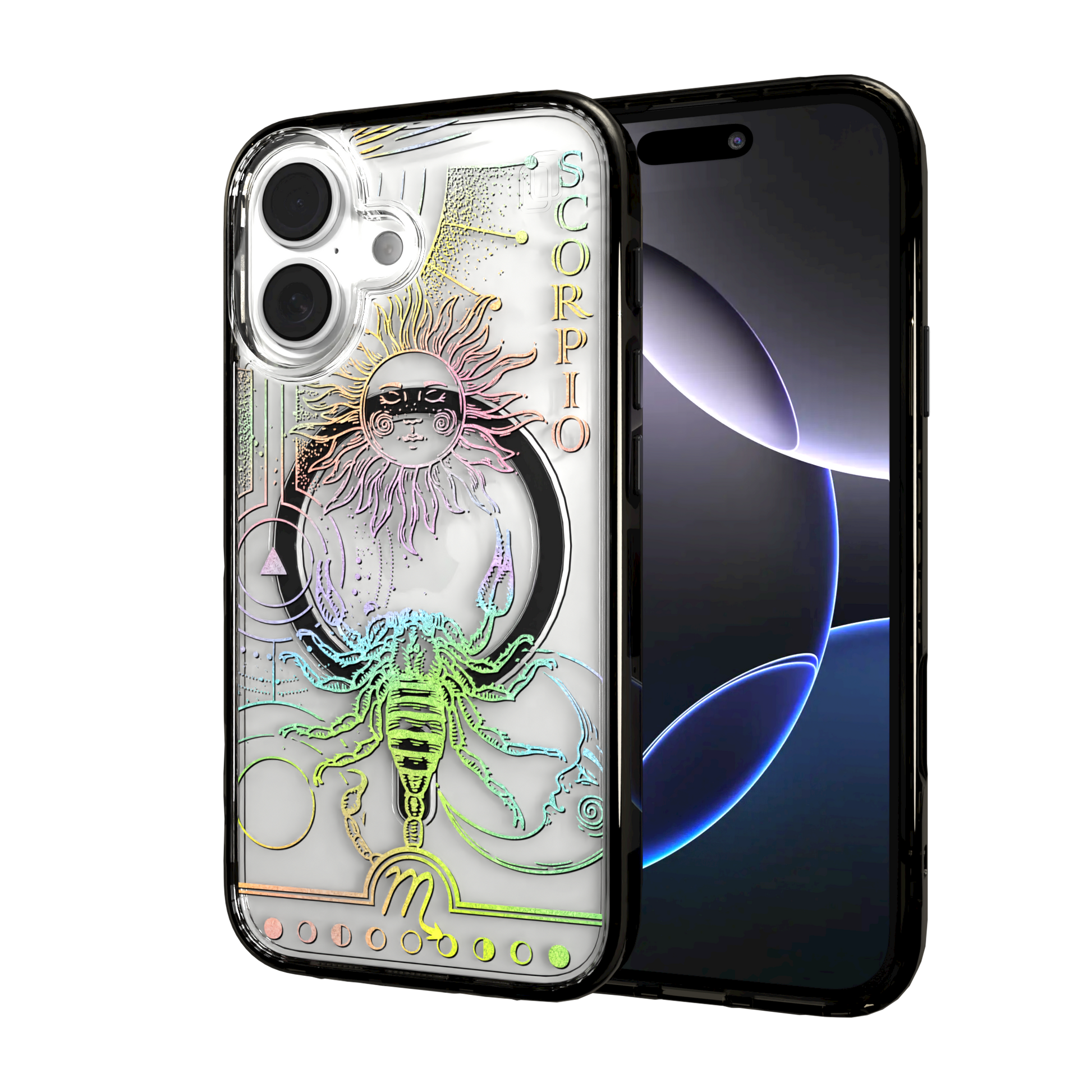 iPhone 16 Series | MagSafe | Zodiac Collection | Scorpio Scorpio Rainbow / iPhone 16 / Black