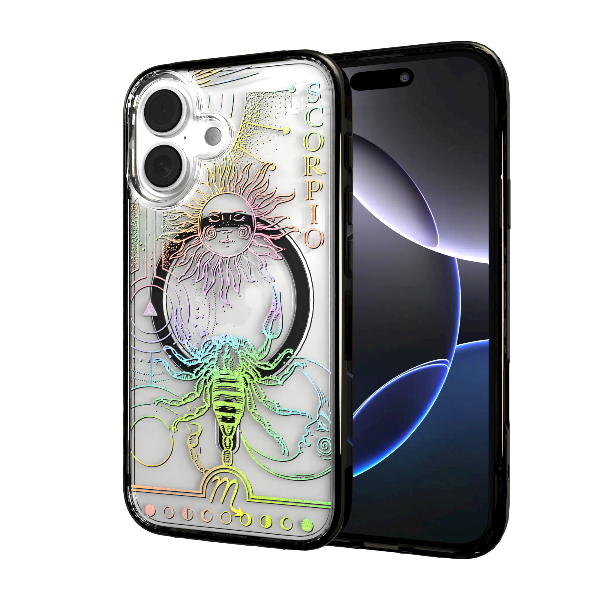 iPhone 16 Series | MagSafe | Zodiac Collection | Scorpio Scorpio Rainbow / iPhone 16 / Black