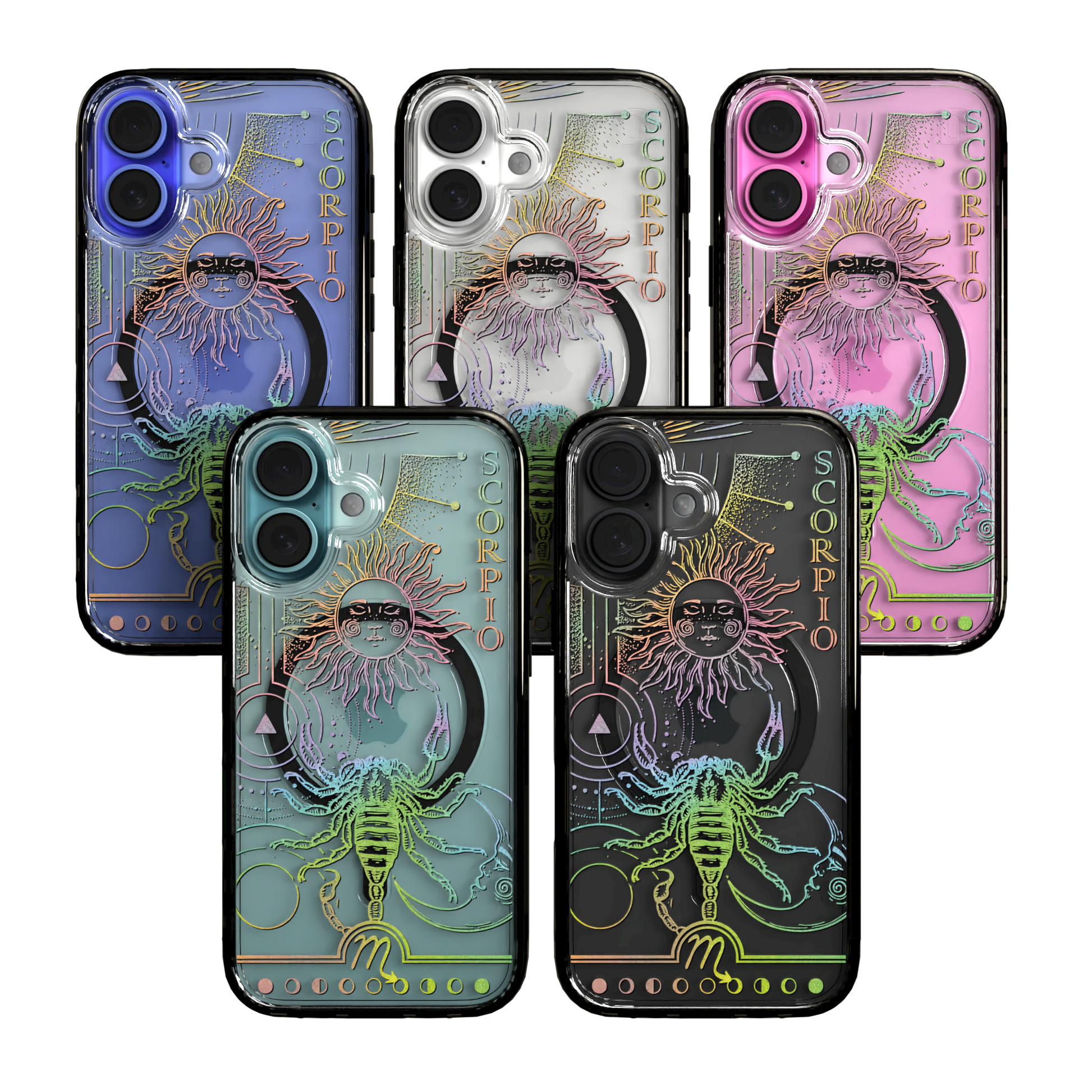 iPhone 16 Series | MagSafe | Zodiac Collection | Scorpio Scorpio Rainbow / iPhone 16 / Black