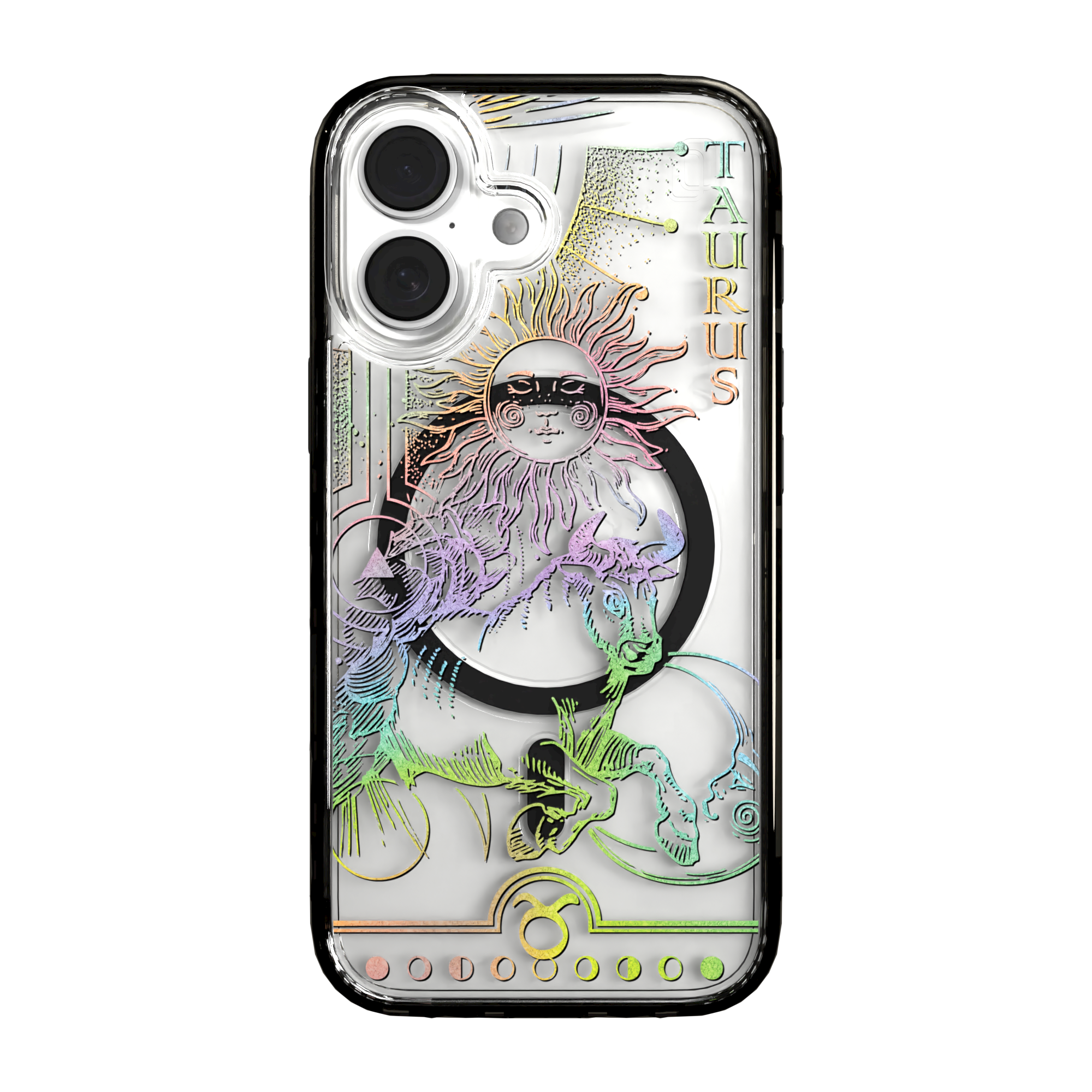 iPhone 16 Series | MagSafe | Zodiac Collection | Taurus Taurus Rainbow / iPhone 16 / Black