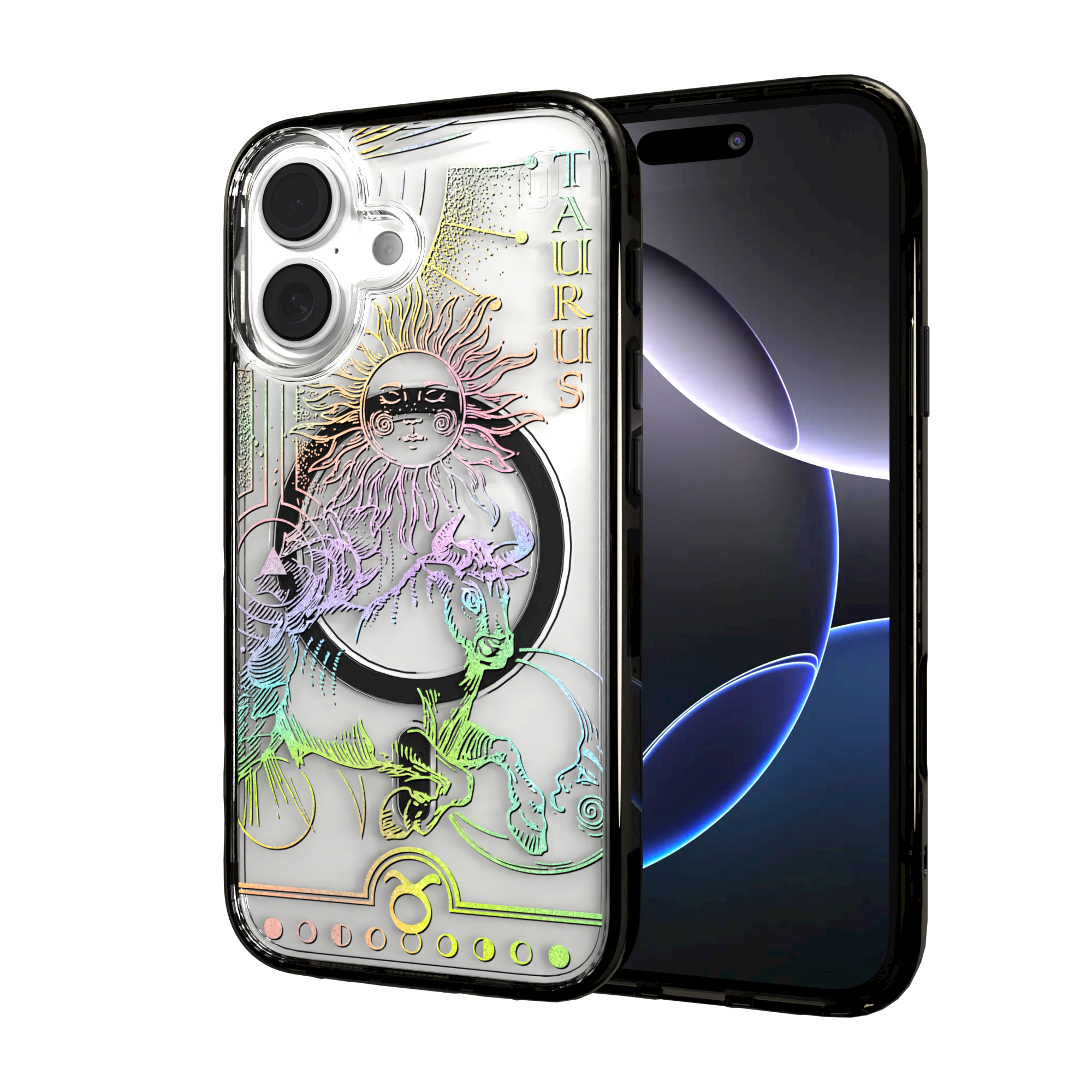 iPhone 16 Series | MagSafe | Zodiac Collection | Taurus Taurus Rainbow / iPhone 16 / Black