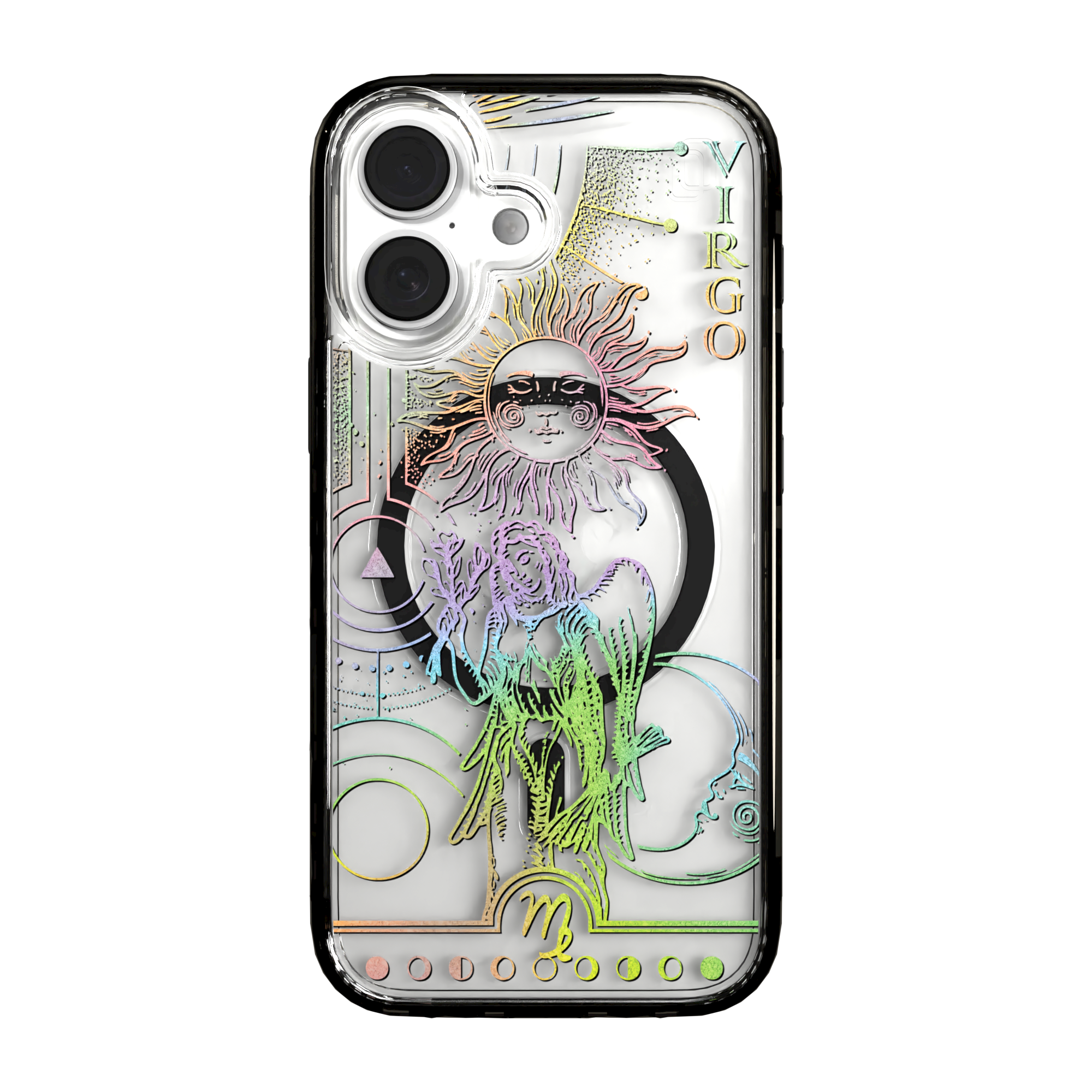 iPhone 16 Series | MagSafe | Zodiac Collection | Virgo Virgo Rainbow / iPhone 16 / Black
