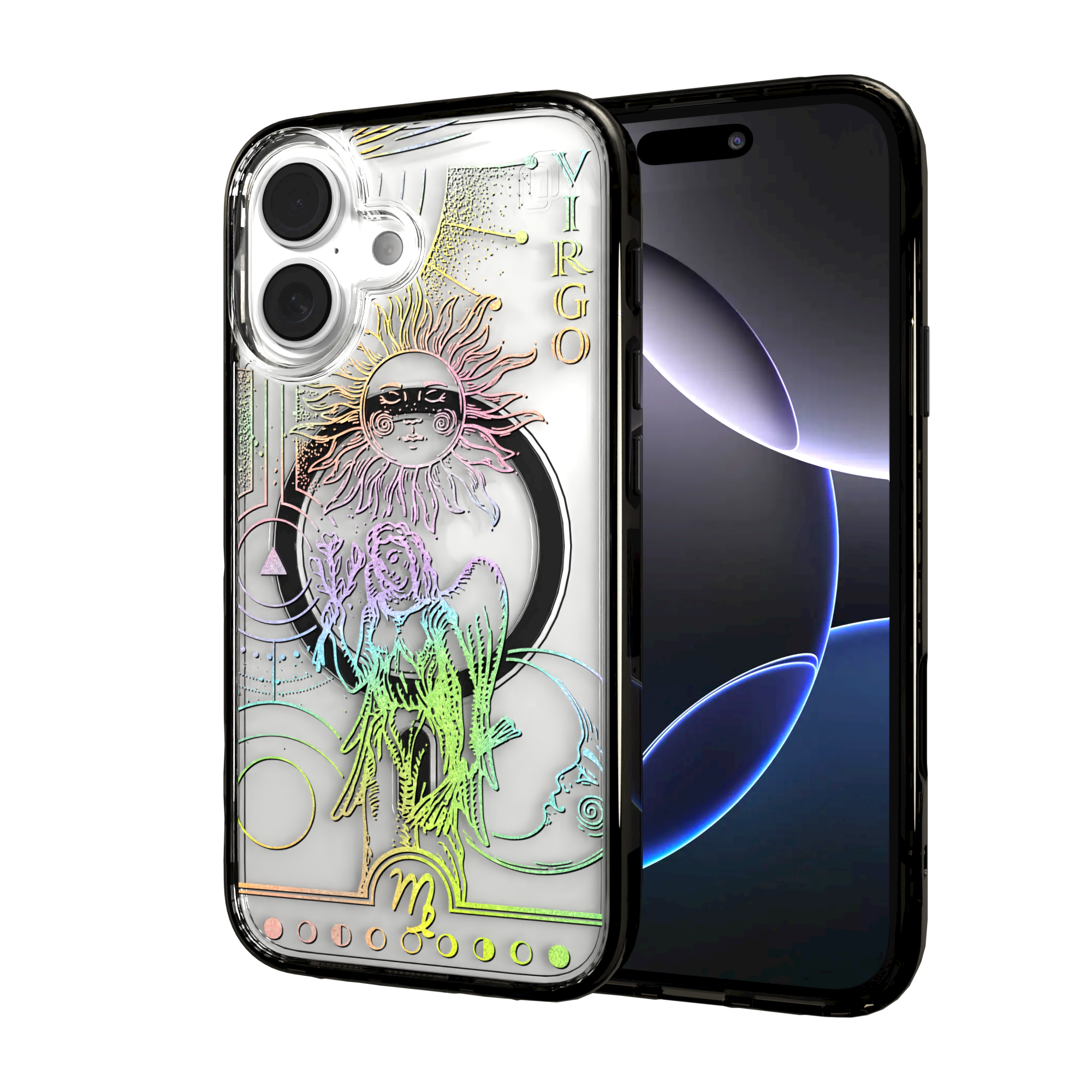 iPhone 16 Series | MagSafe | Zodiac Collection | Virgo Virgo Rainbow / iPhone 16 / Black