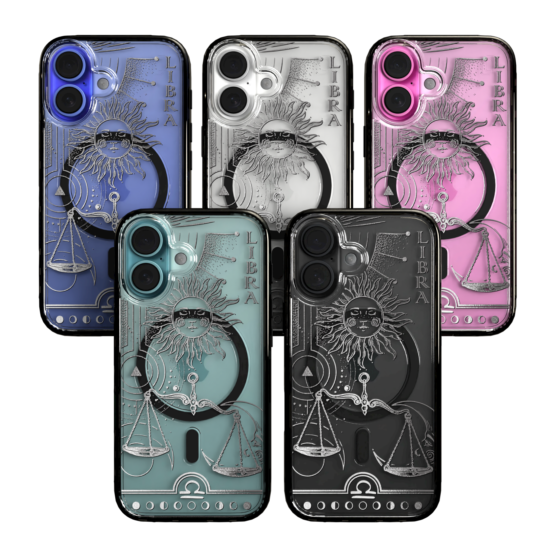 iPhone 16 Series | MagSafe | Zodiac Collection | Libra Libra Silver / iPhone 16 / Black