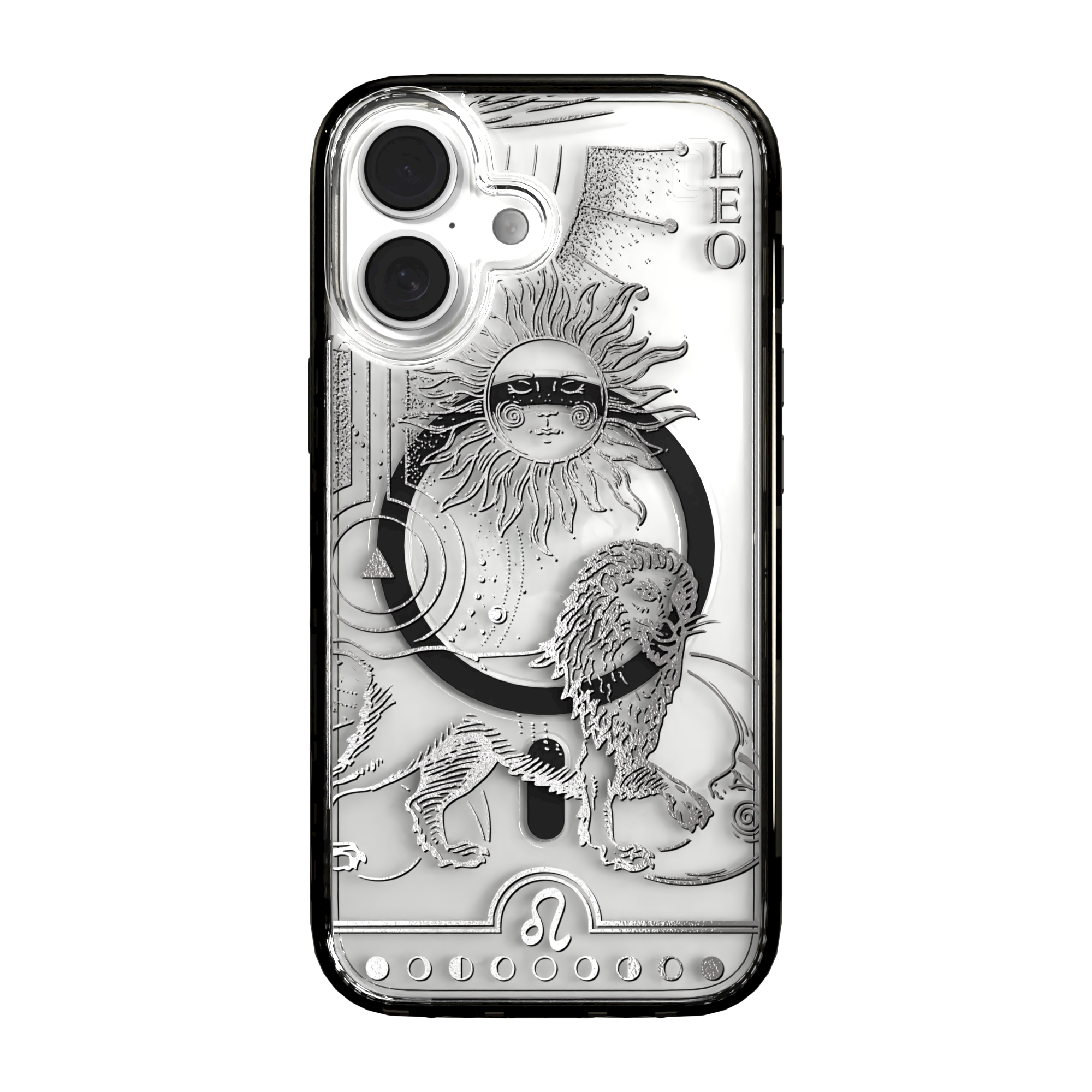 iPhone 16 Series | MagSafe | Zodiac Collection | Leo Leo Silver / iPhone 16 / Black