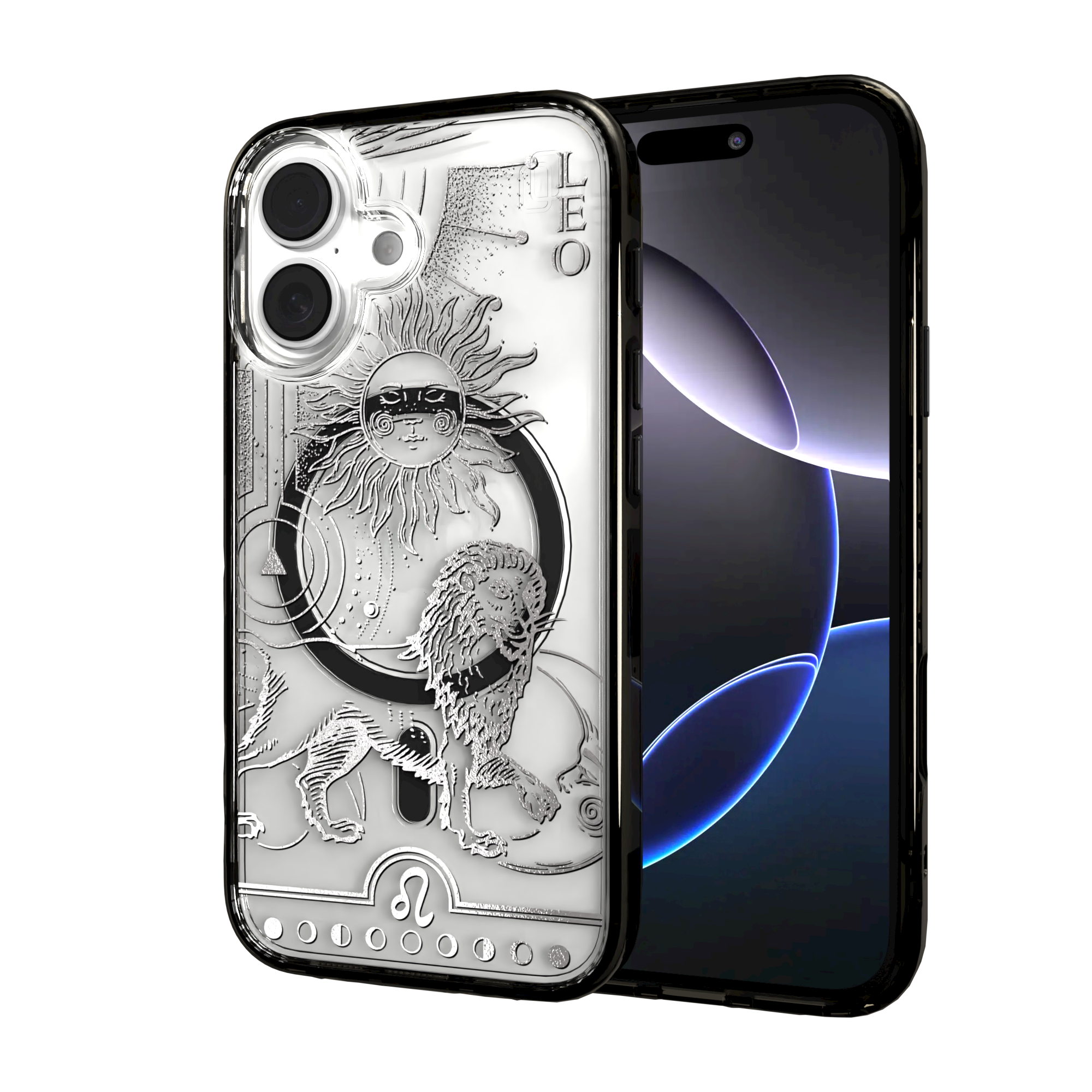 iPhone 16 Series | MagSafe | Zodiac Collection | Leo Leo Silver / iPhone 16 / Black