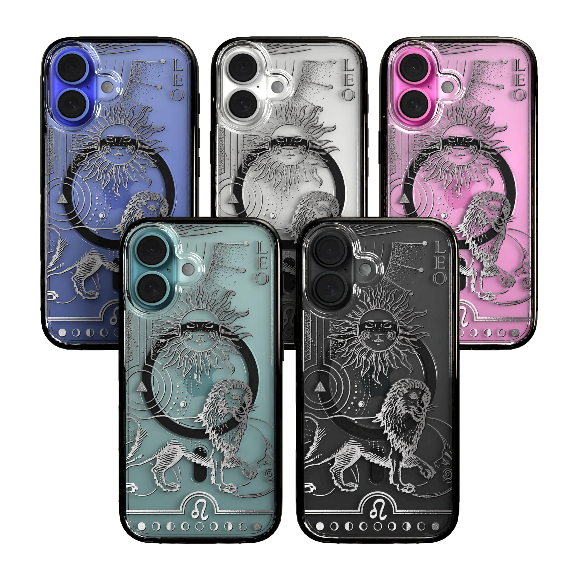 iPhone 16 Series | MagSafe | Zodiac Collection | Leo Leo Silver / iPhone 16 / Black