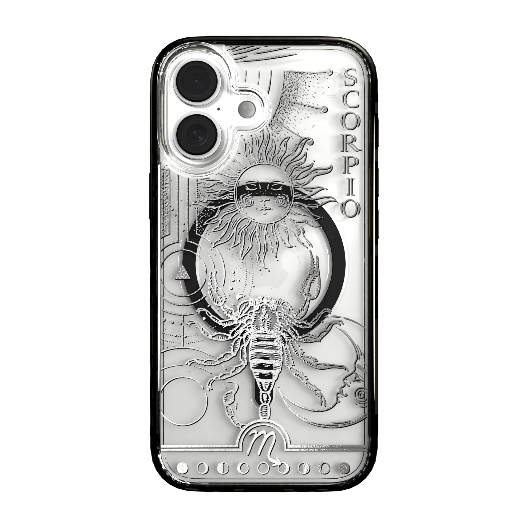 iPhone 16 Series | MagSafe | Zodiac Collection | Scorpio Scorpio Silver / iPhone 16 / Black