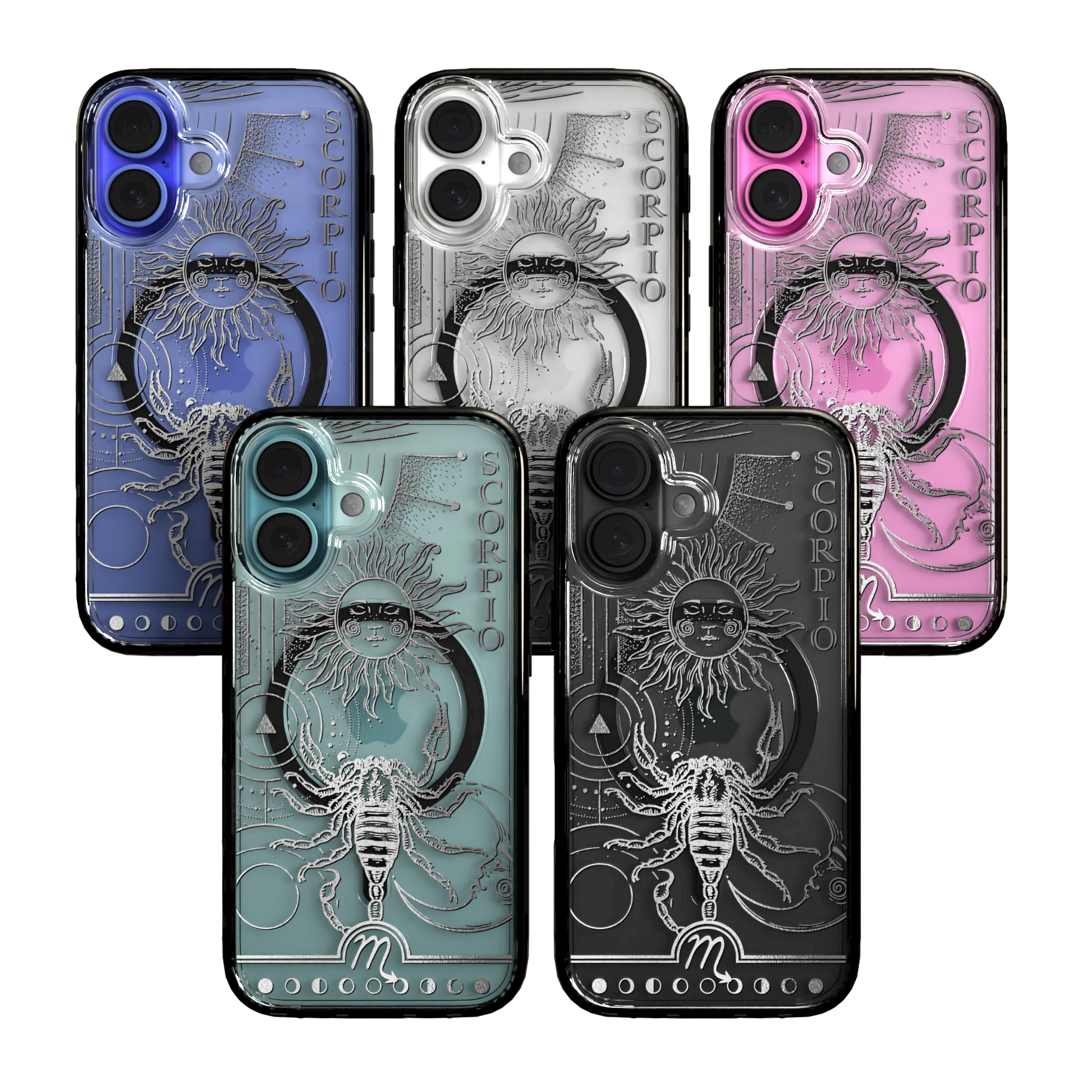 iPhone 16 Series | MagSafe | Zodiac Collection | Scorpio Scorpio Silver / iPhone 16 / Black