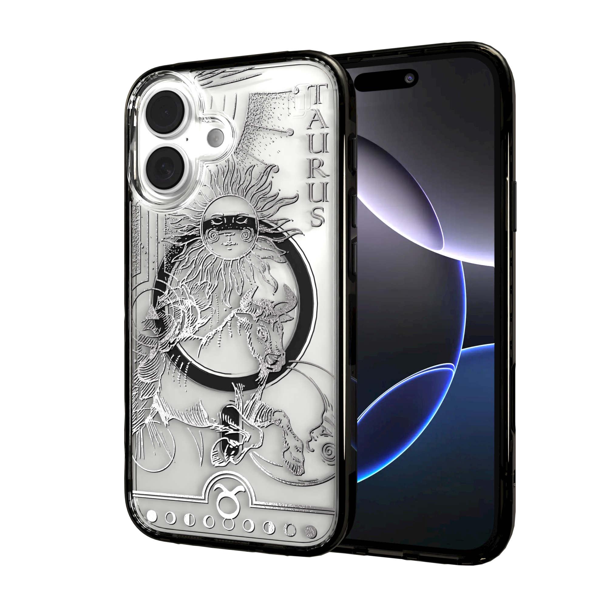 iPhone 16 Series | MagSafe | Zodiac Collection | Taurus Taurus Silver / iPhone 16 / Black